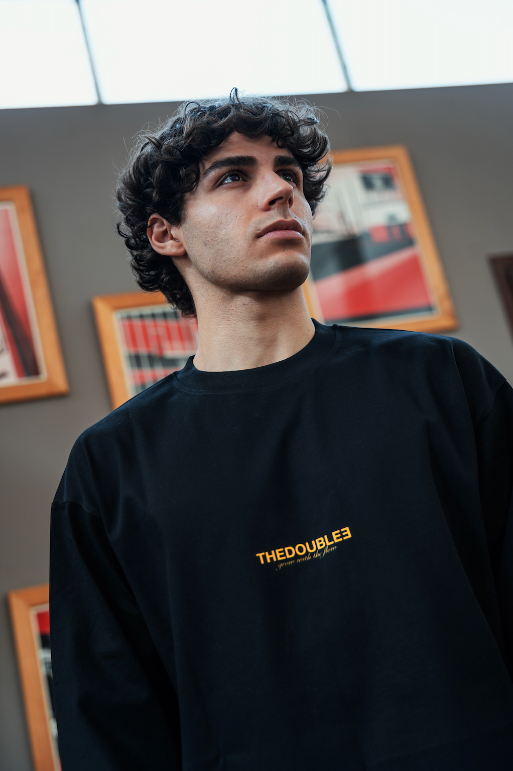 MY BRUNETTE BOXY BLACK LONGSLEEVE