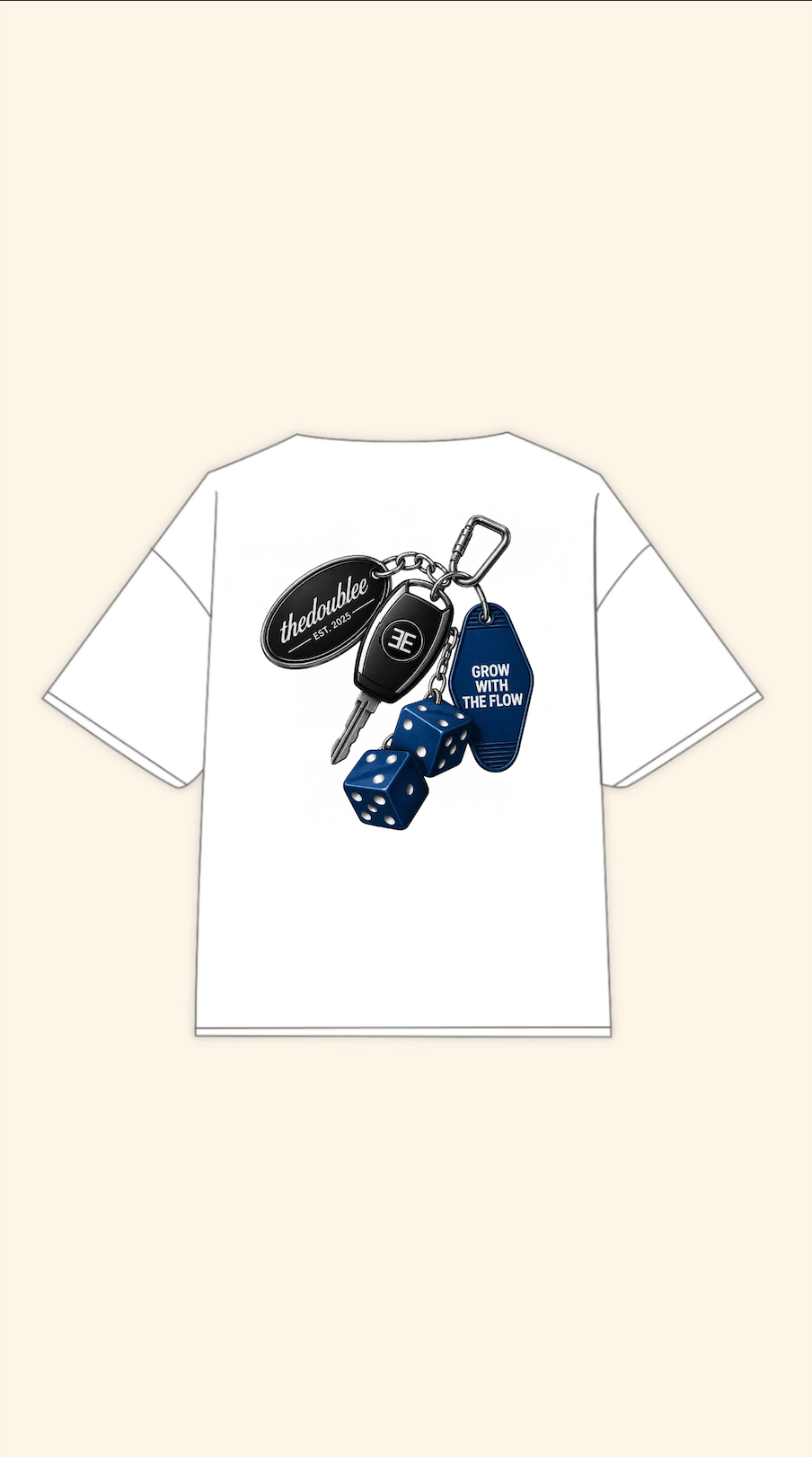 KEYCHAINS BOXY WHITE TEE