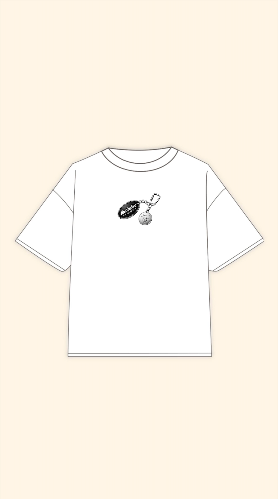 KEYCHAINS BOXY WHITE TEE