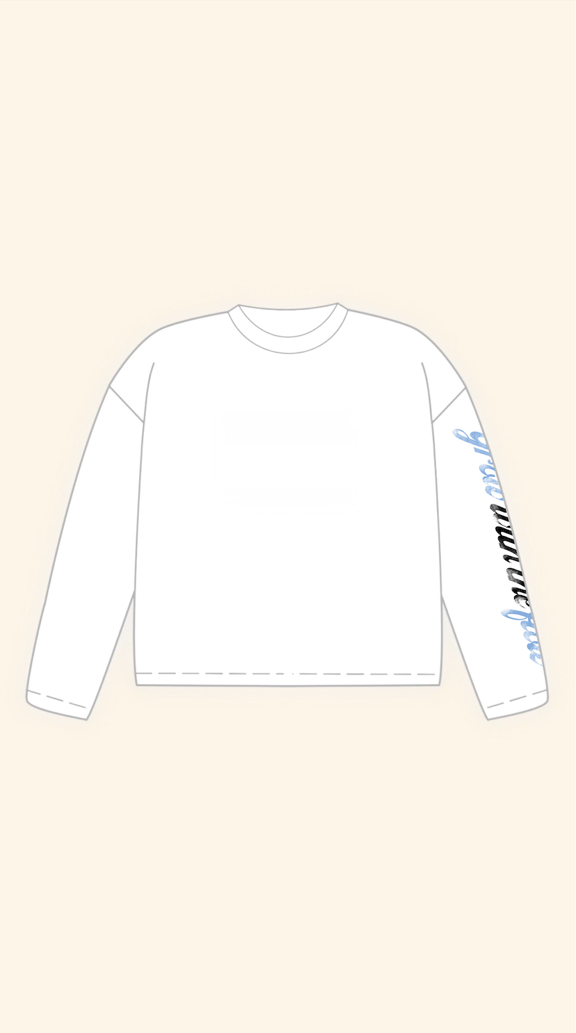 COLLEGE DEPT BOXY WHITE LONGSLEEVE