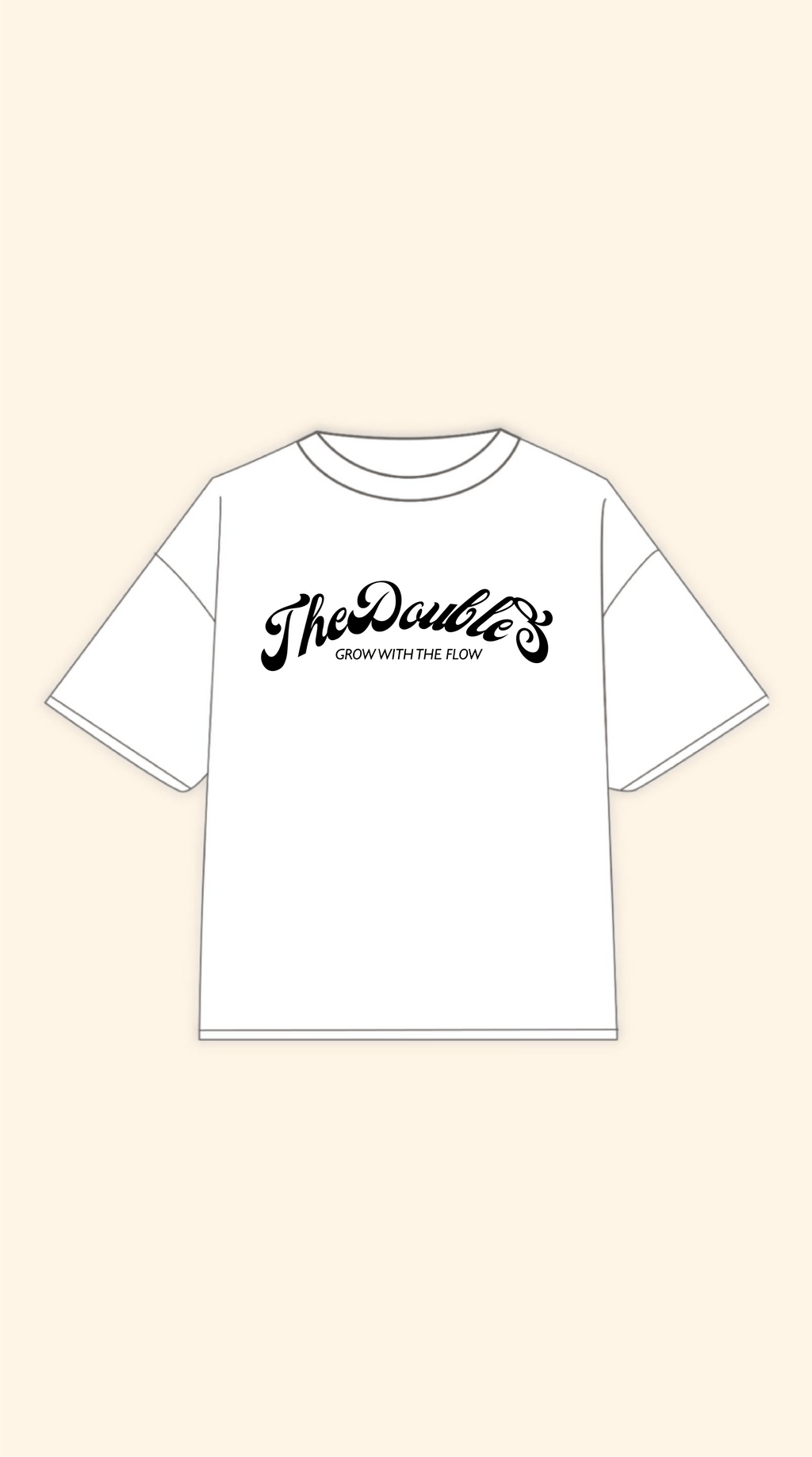 CHUNKY ITALICS LOGO BOXY WHITE TEE