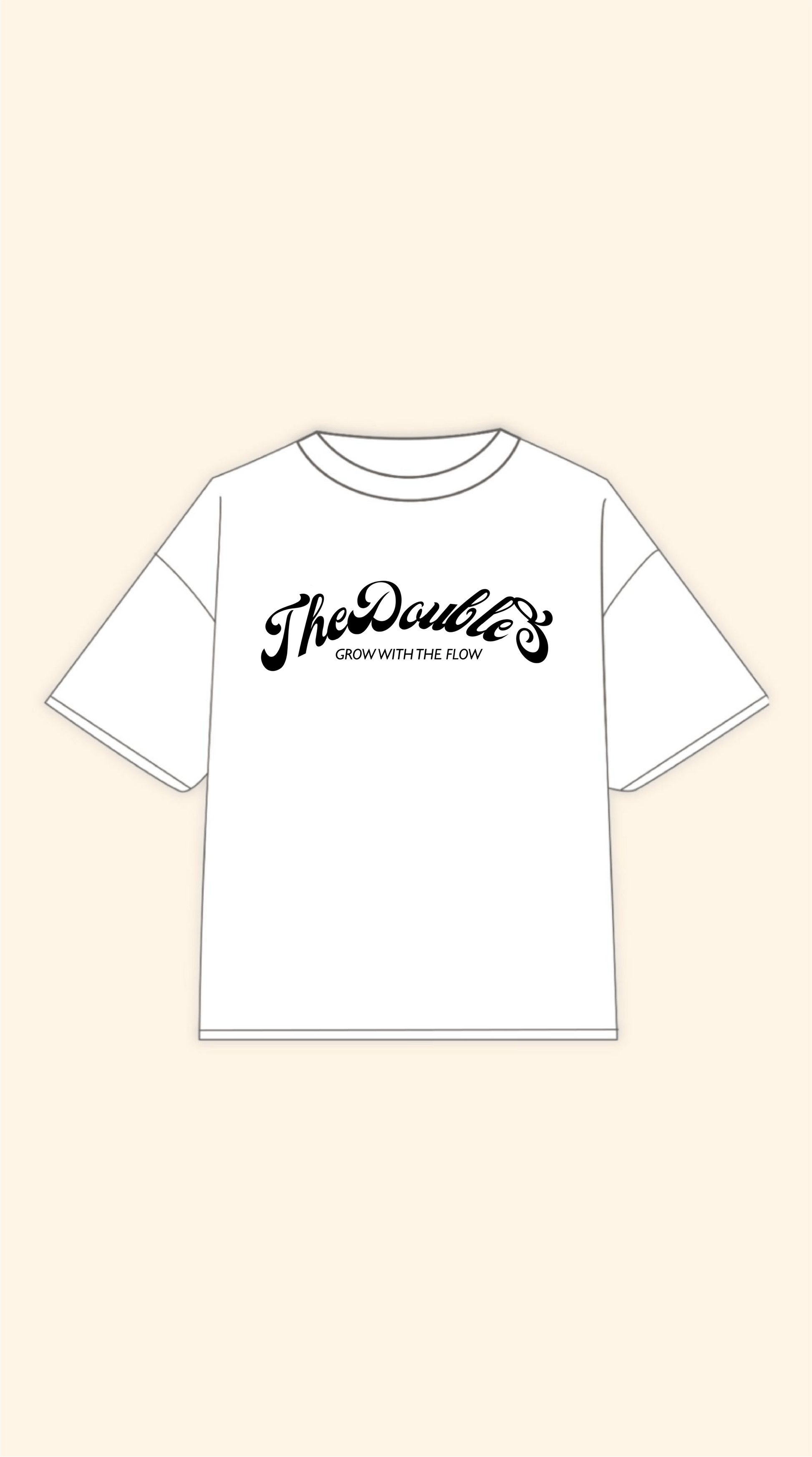CHUNKY ITALICS LOGO BOXY WHITE TEE