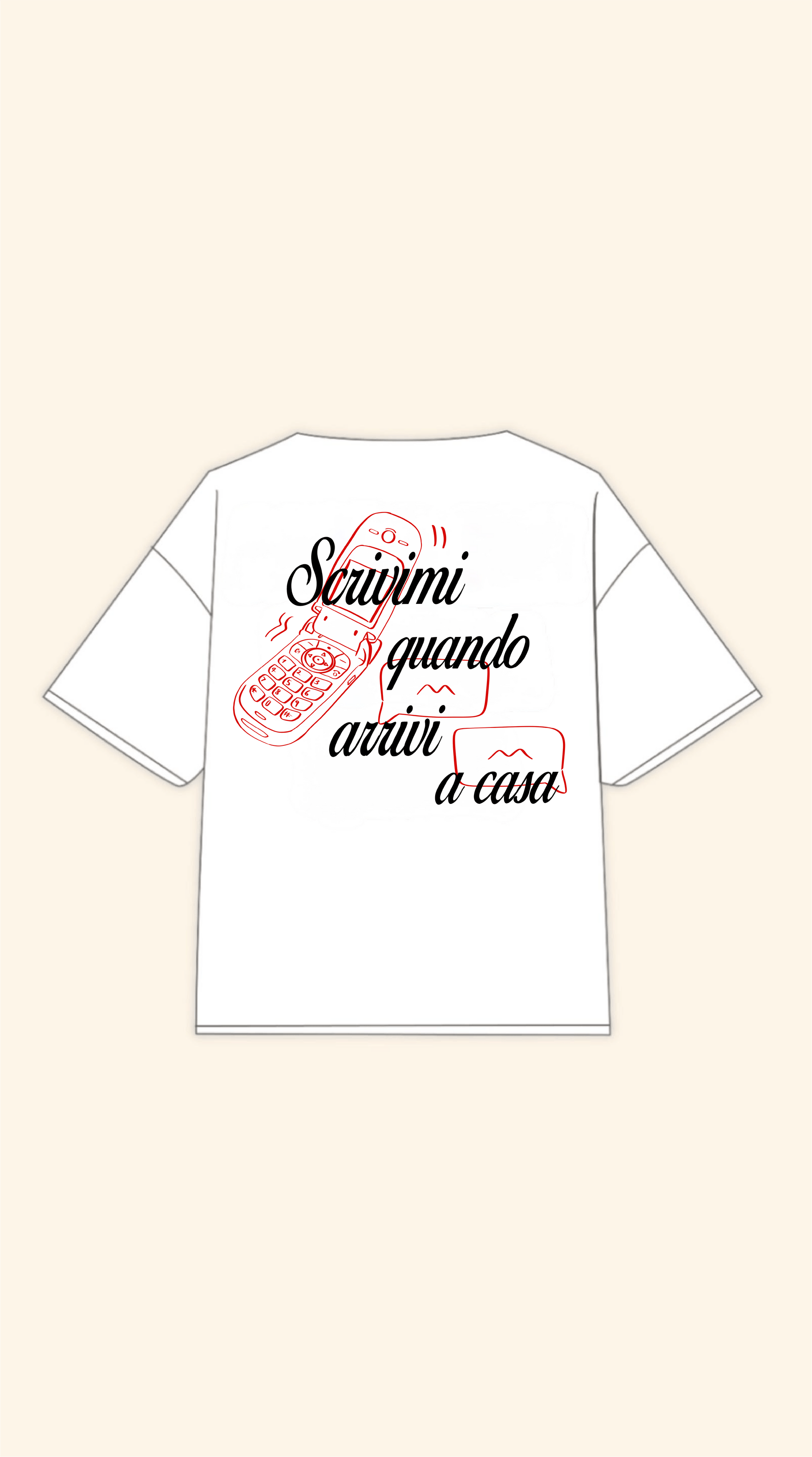 SCRIVIMI BOXY WHITE TEE