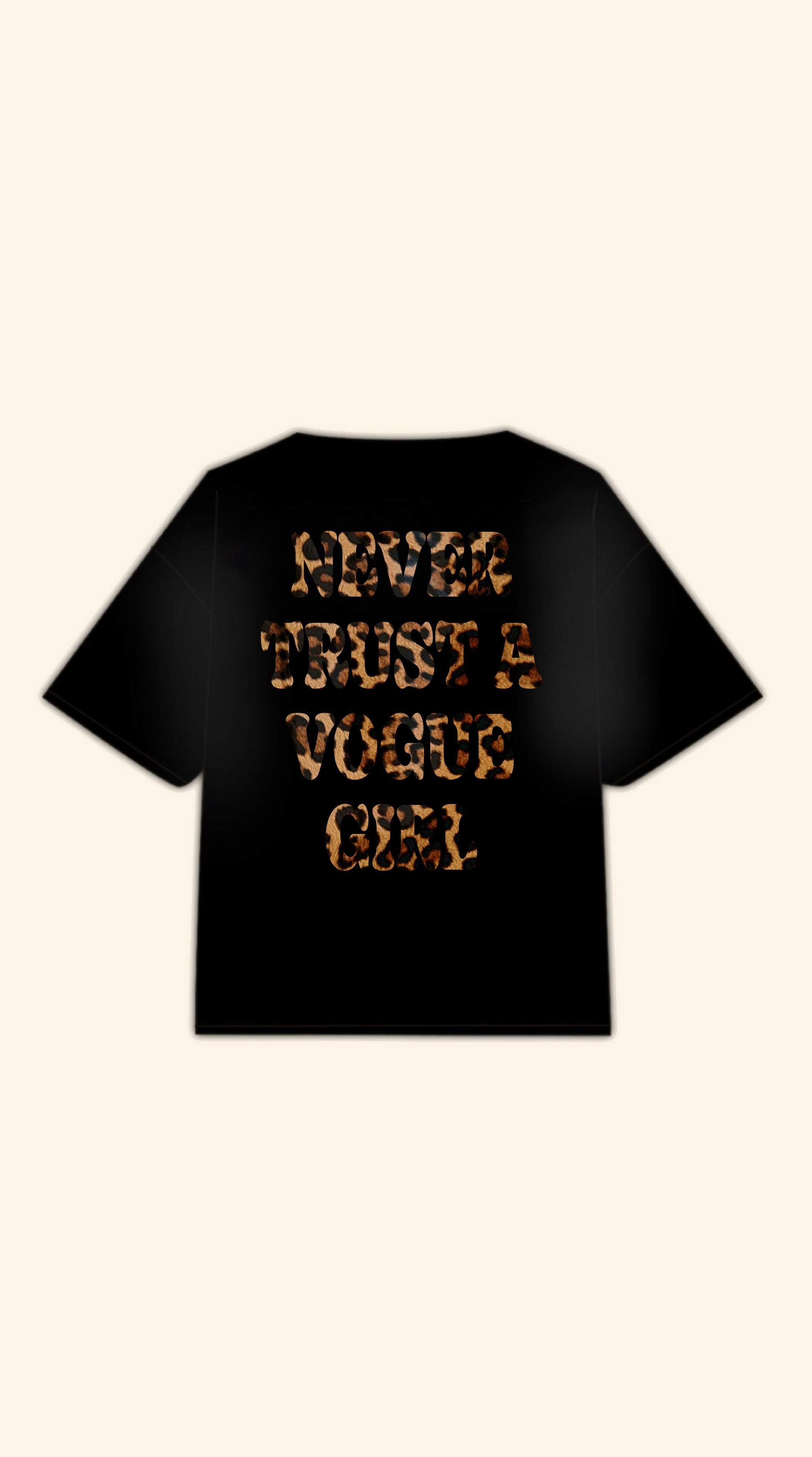 VOGUE GIRL BOXY BLACK TEE