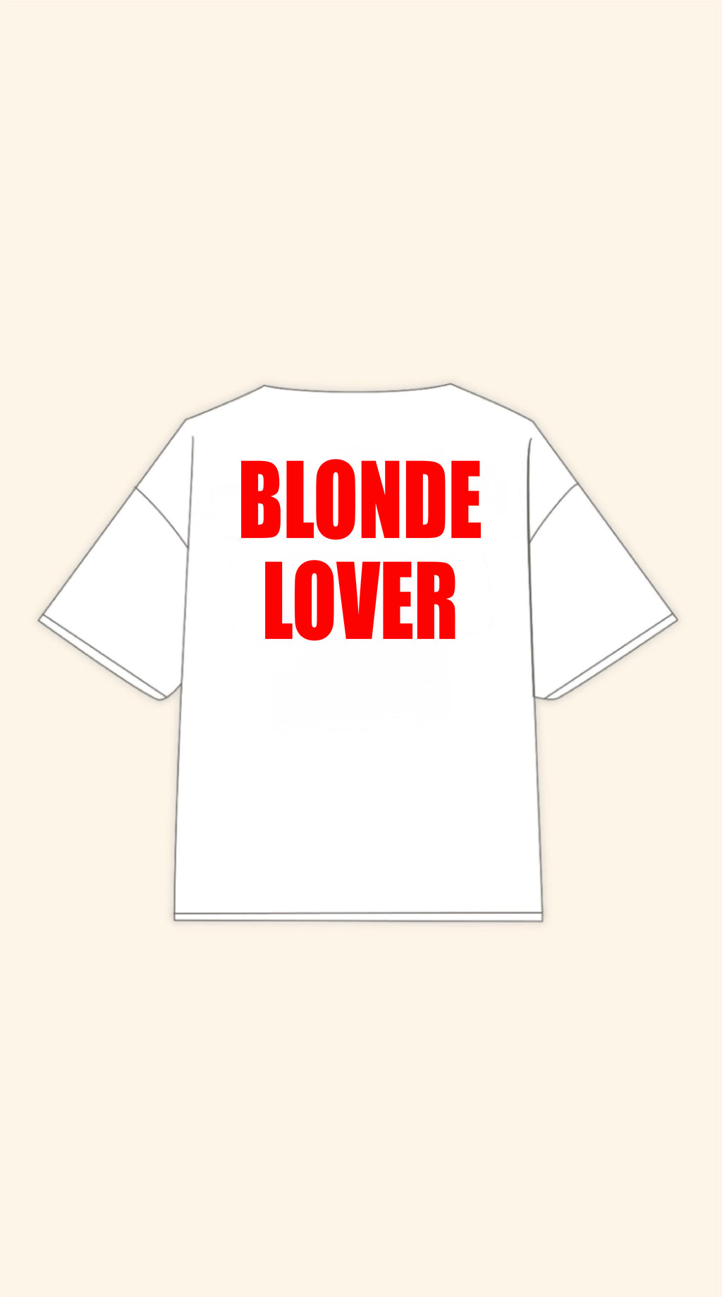 BLONDE LOVER LOVER BOXY WHITE TEE