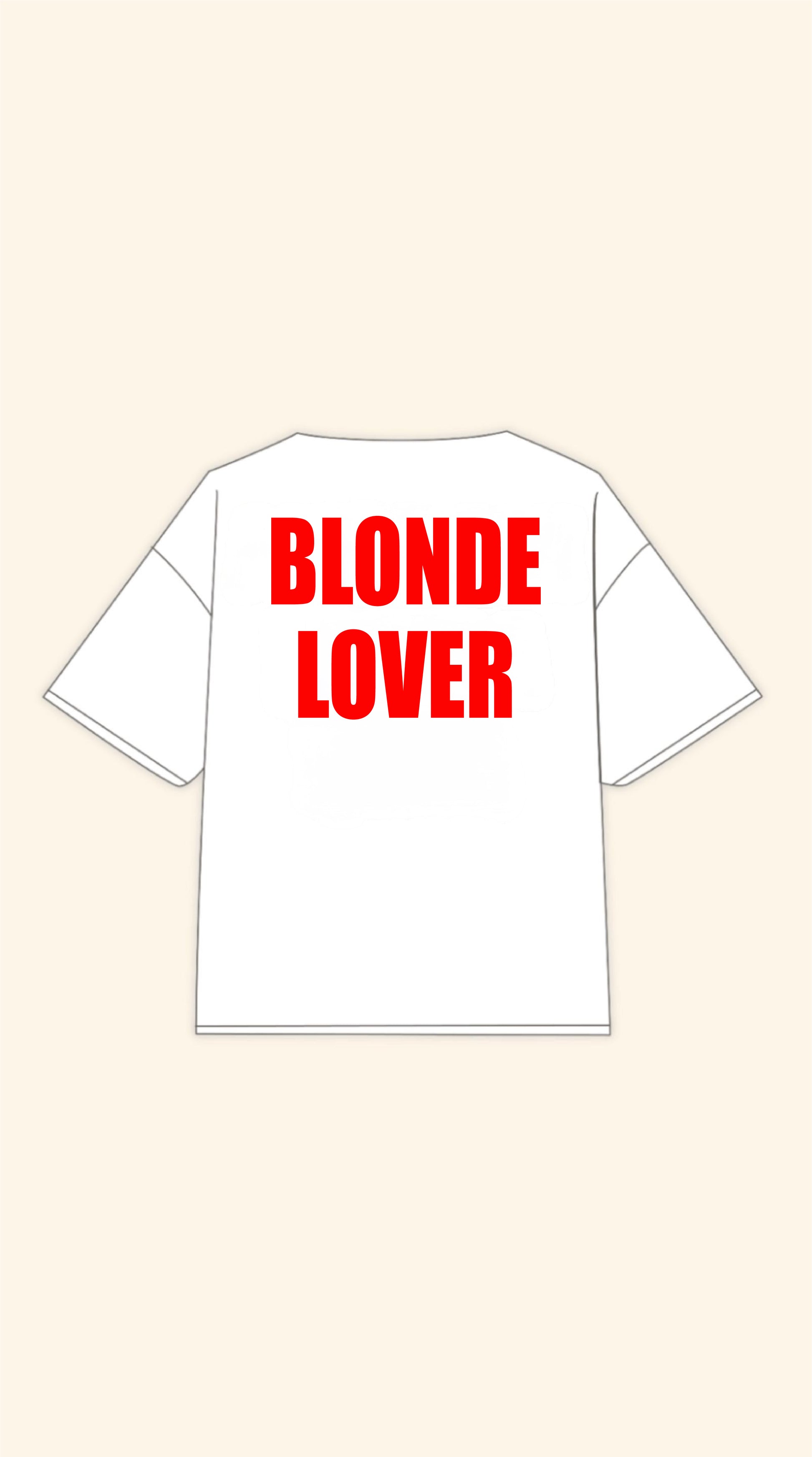 BLONDE LOVER LOVER BOXY WHITE TEE