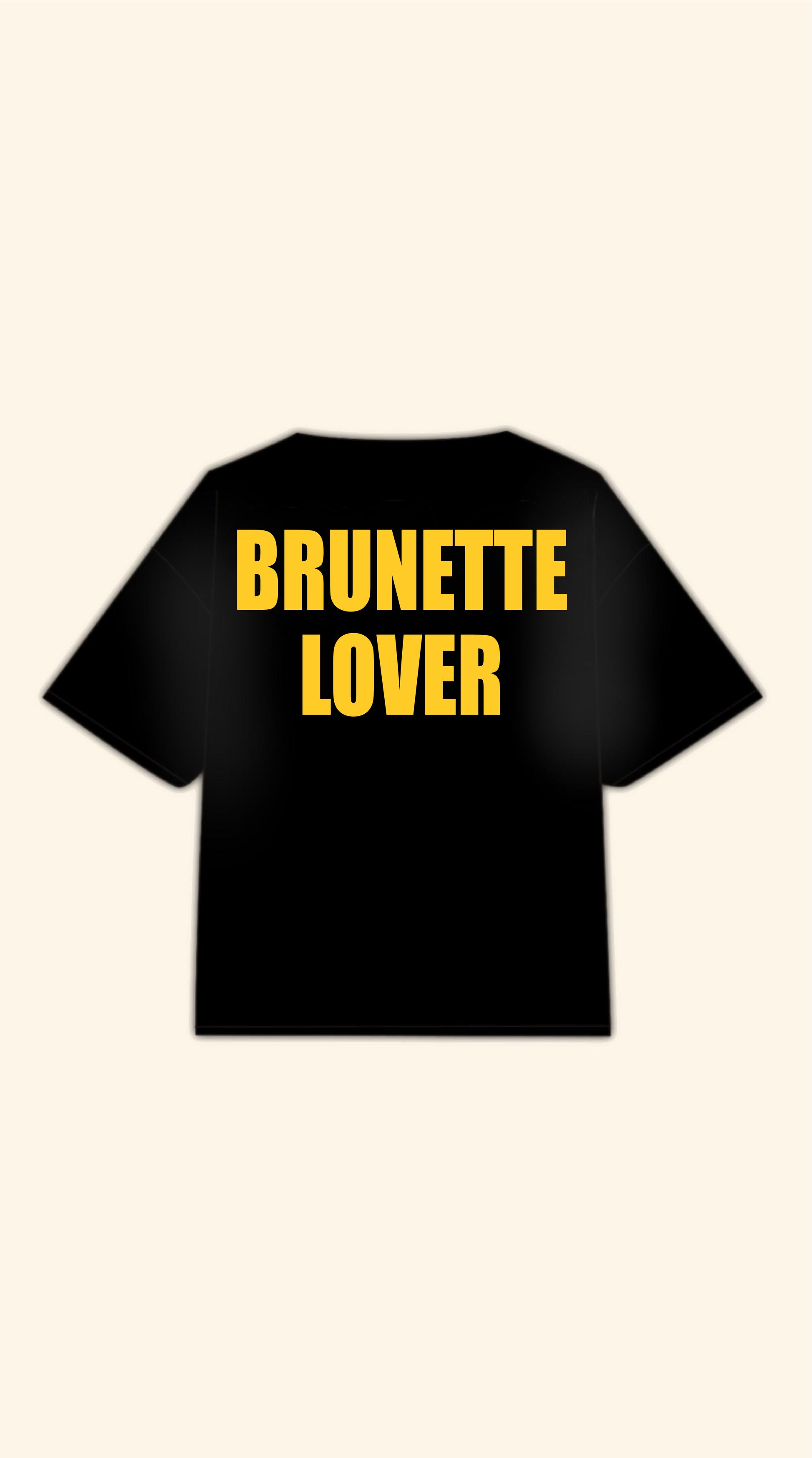 BRUNETTE LOVER BOXY BLACK TEE