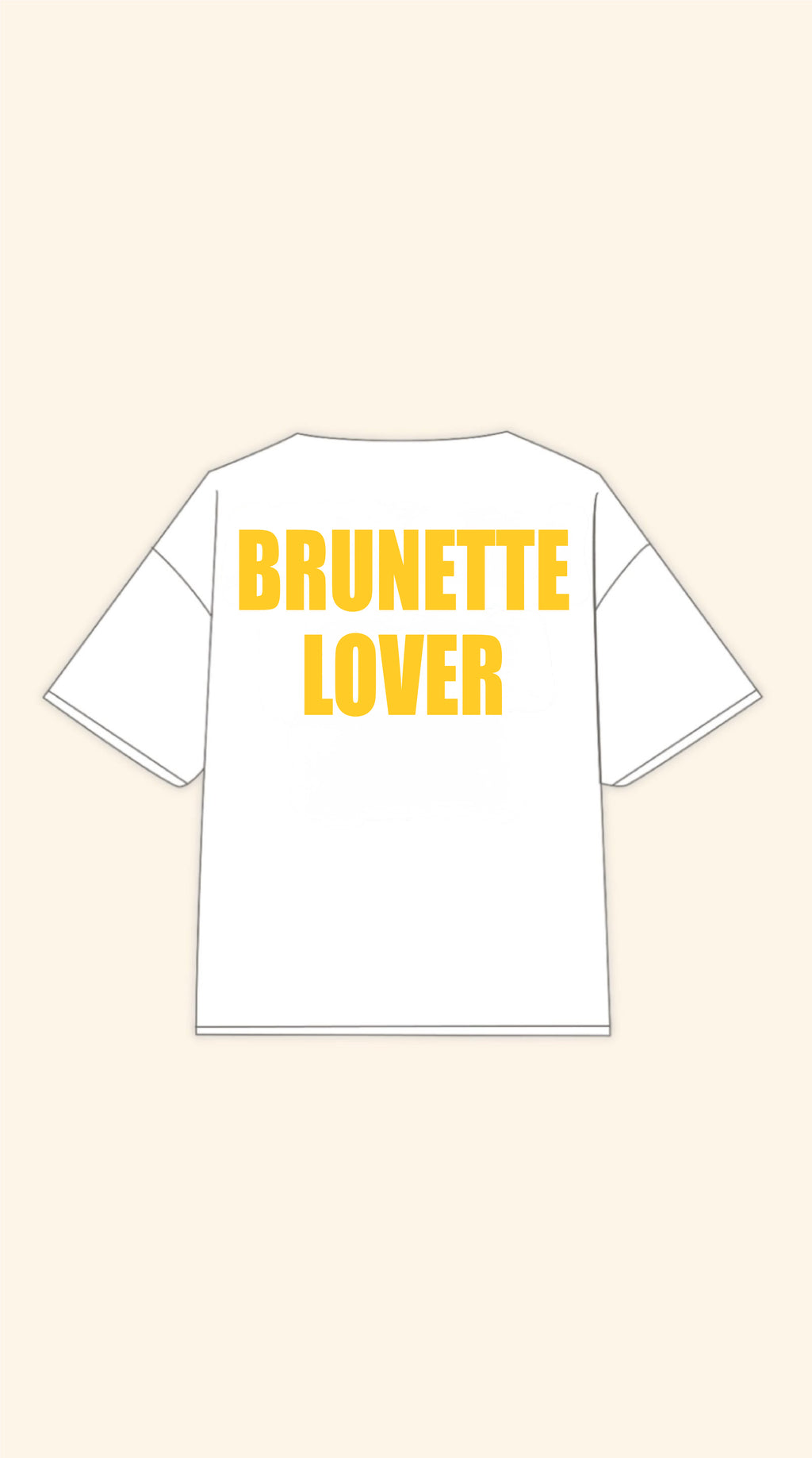 BRUNETTE LOVER WHITE BLACK TEE