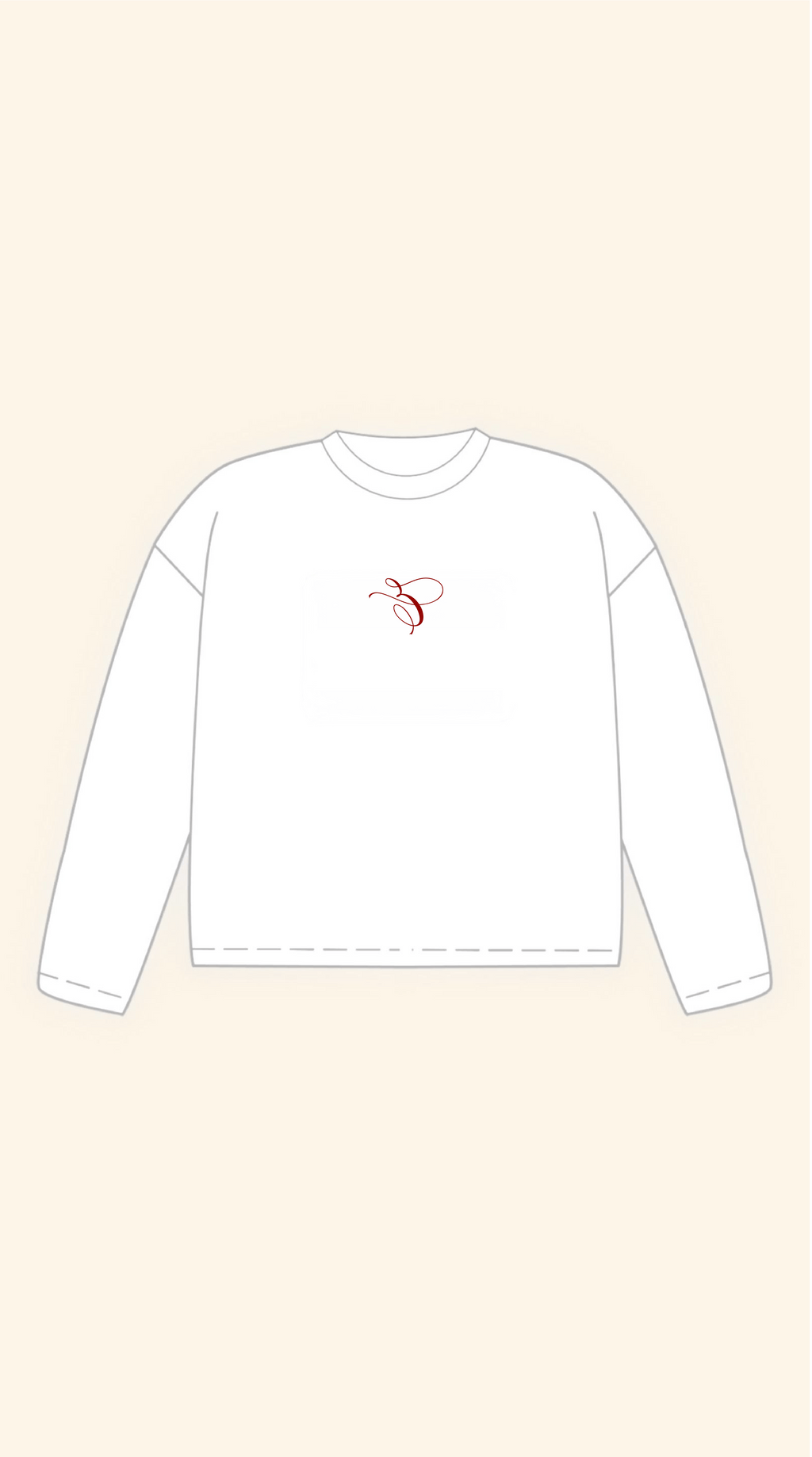 BORN TO CREATE BOXY WHITE LONGSLEEVE