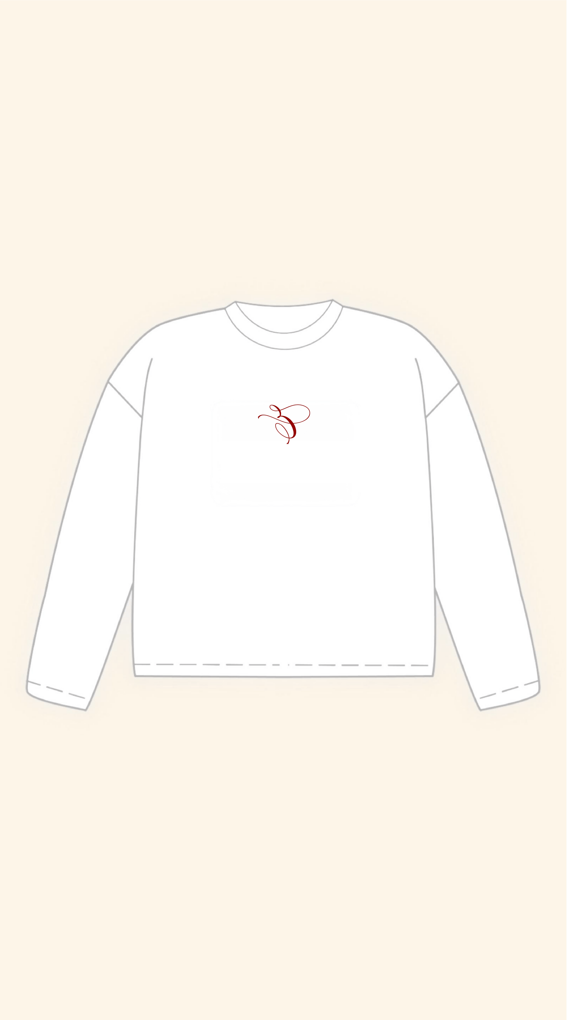 BORN TO CREATE BOXY WHITE LONGSLEEVE