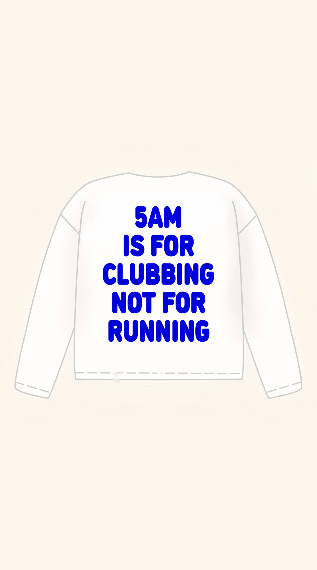 CLUBBING WHITE BOXY LONGSLEEVE