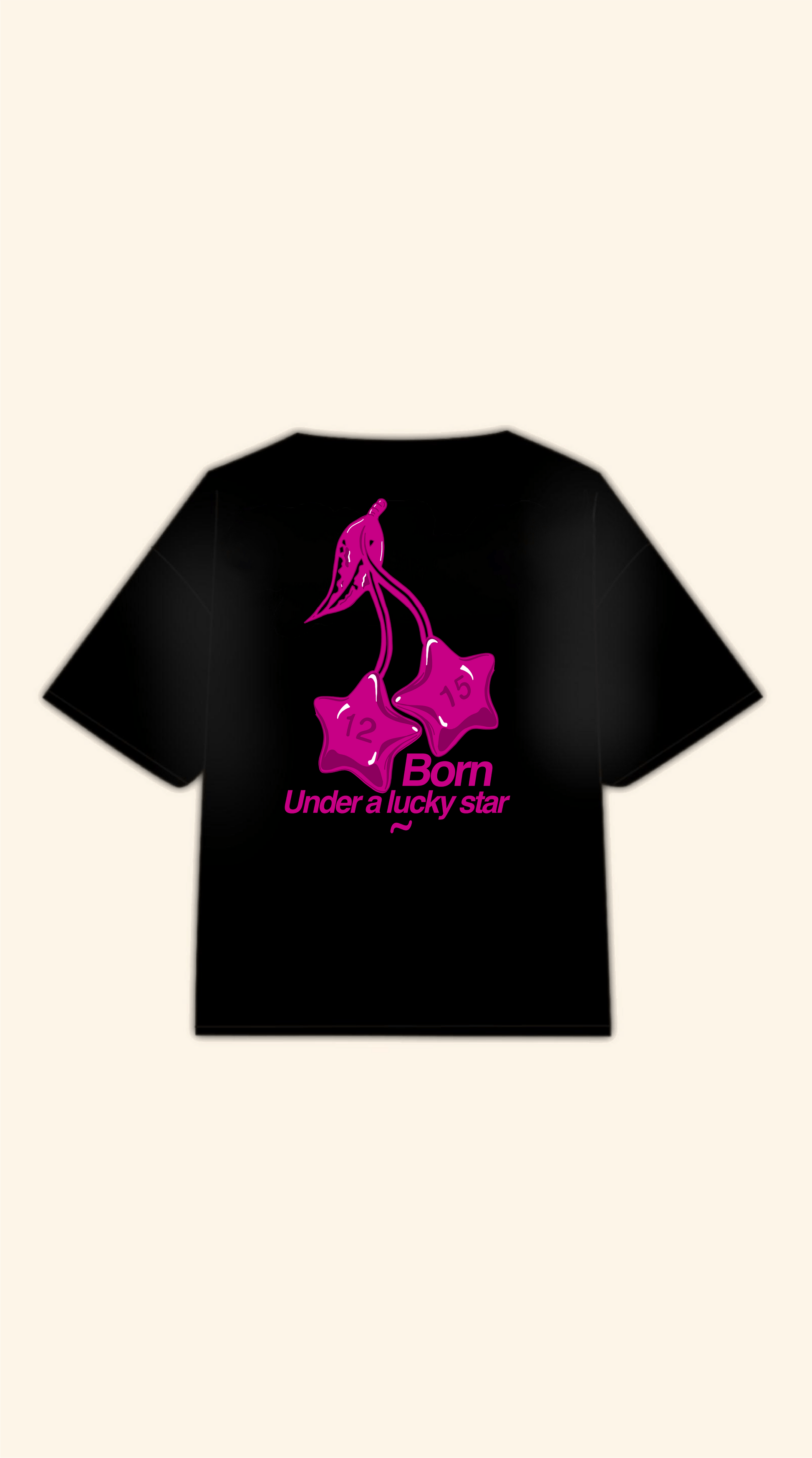 LUCKY STAR BOXY BLACK TEE