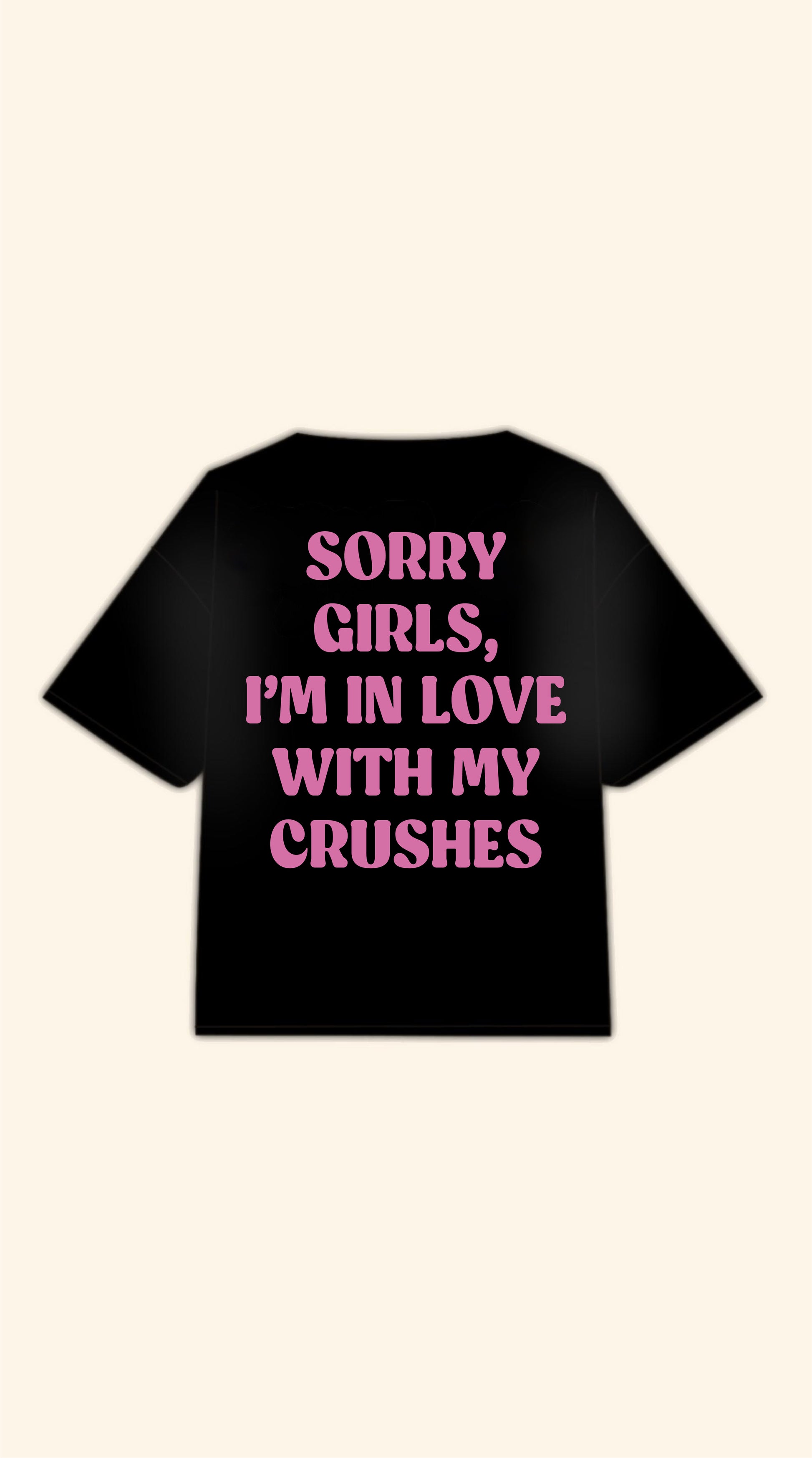 MY CRUSHES BOXY BLACK TEE