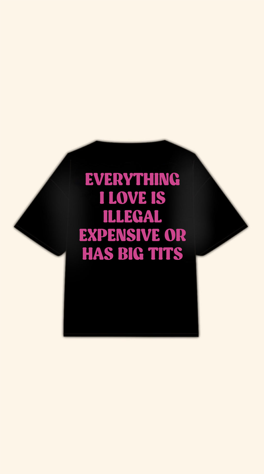 BIG TITS BOXY BLACK TEE