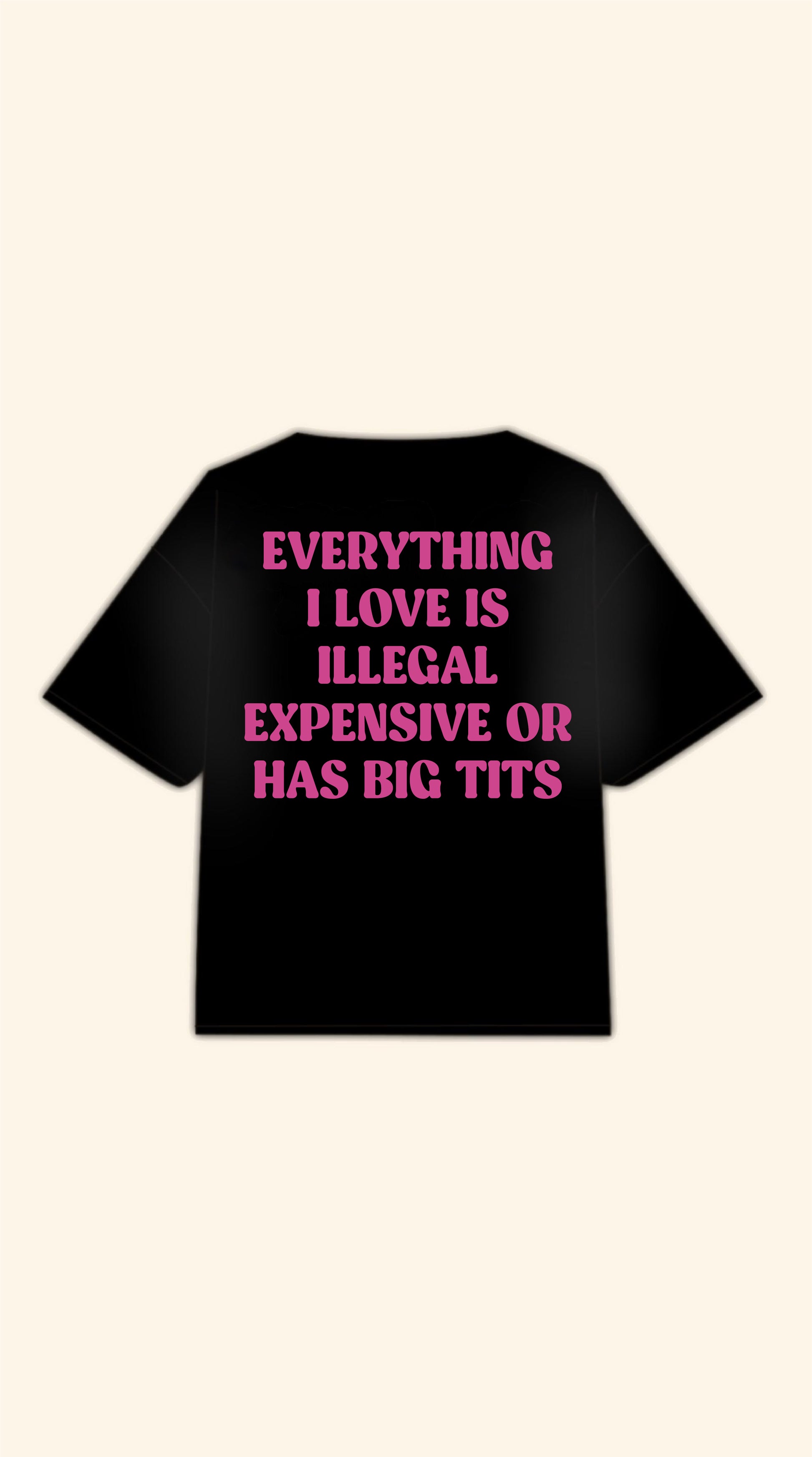 BIG TITS BOXY BLACK TEE