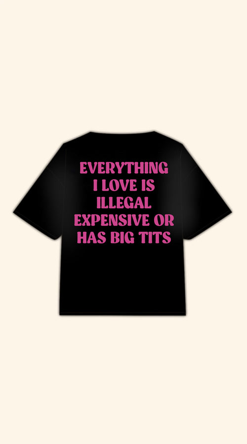 BIG TITS BOXY BLACK TEE