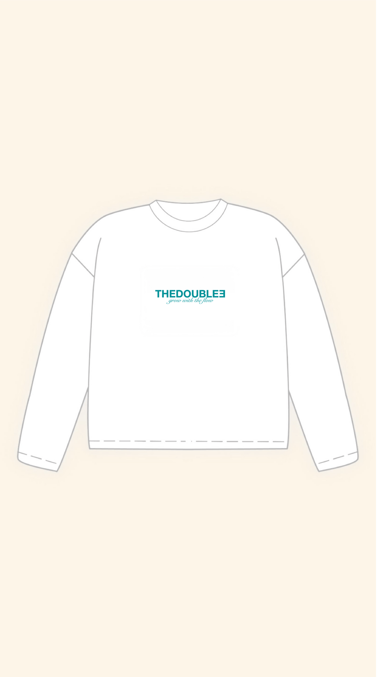 COLLEGE DEPT BOXY WHITE LONGSLEEVE