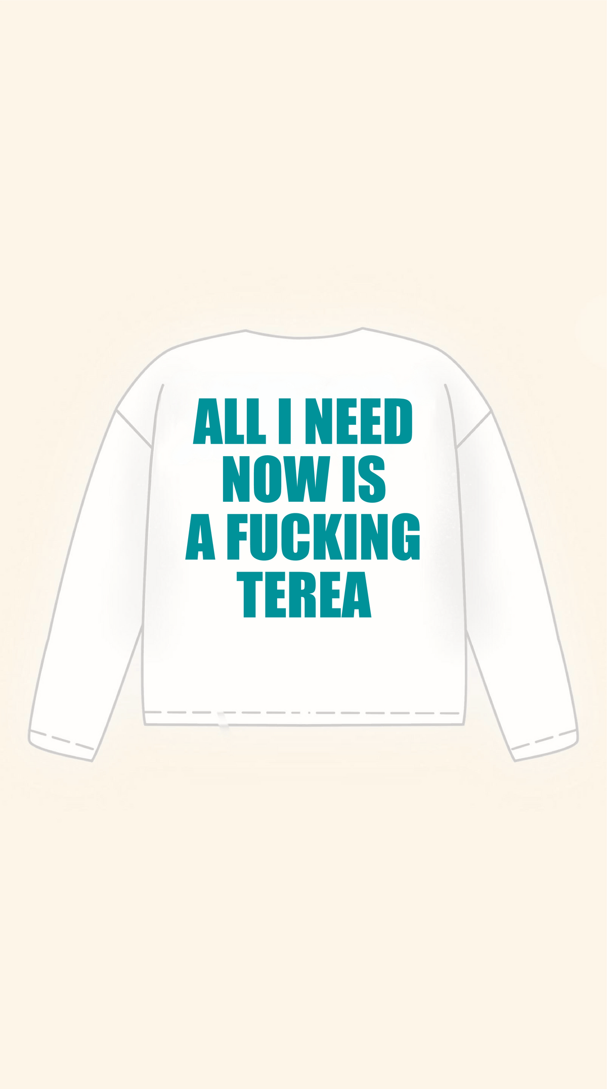 COLLEGE DEPT BOXY WHITE LONGSLEEVE