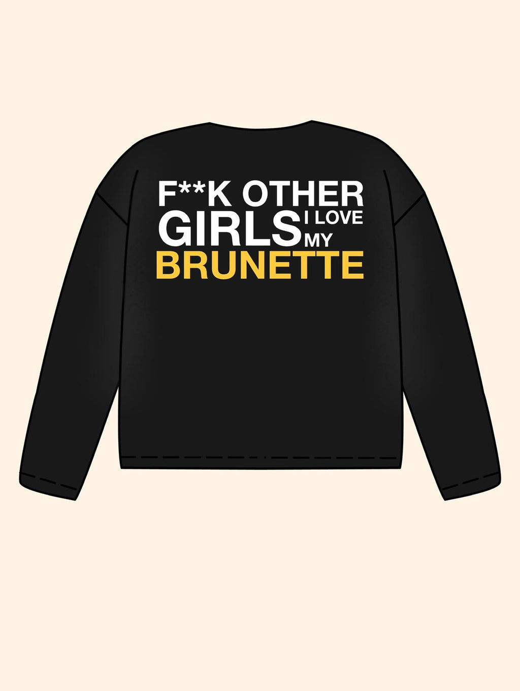 MY BRUNETTE BOXY BLACK LONGSLEEVE
