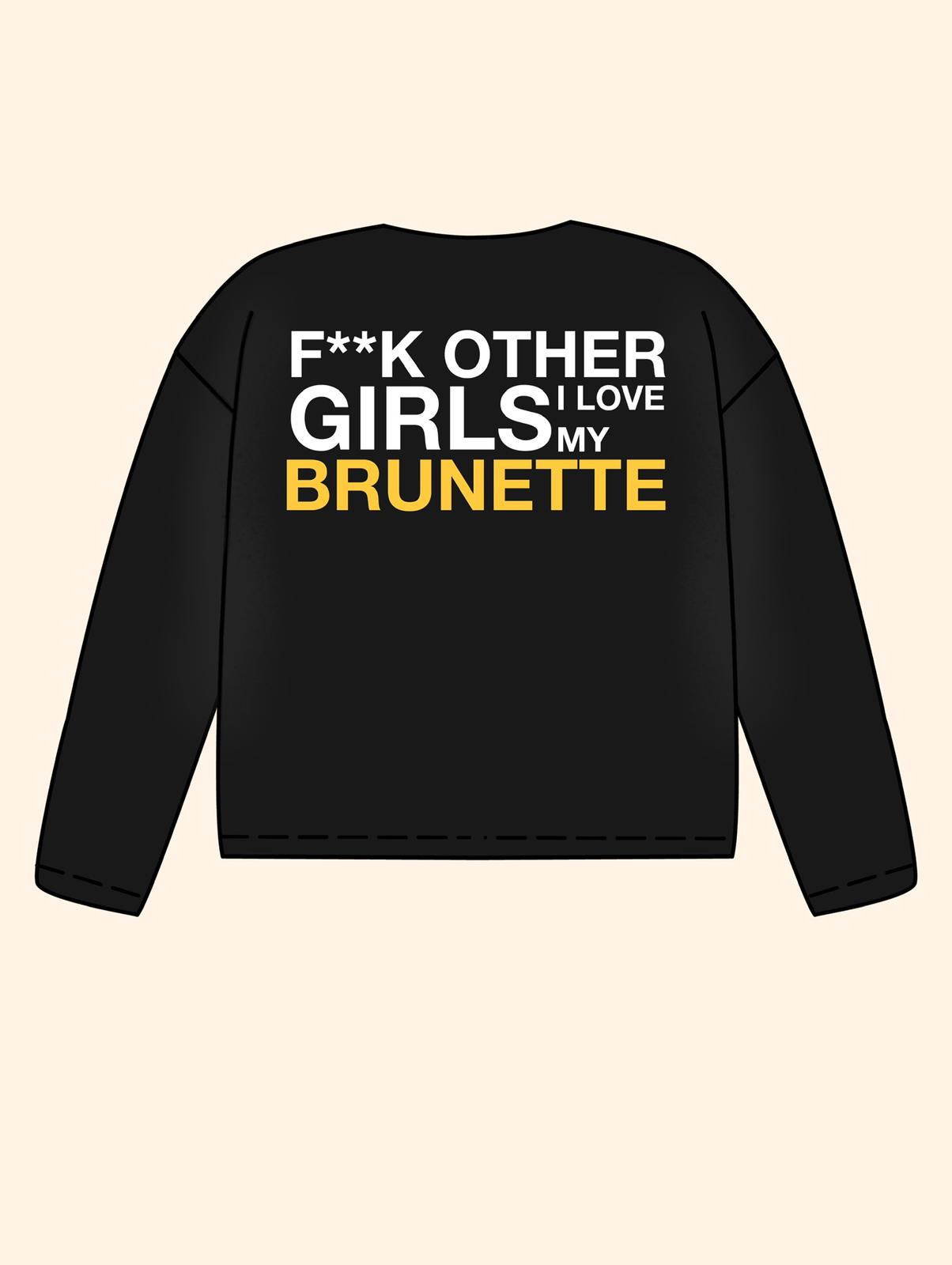 MY BRUNETTE BOXY BLACK LONGSLEEVE