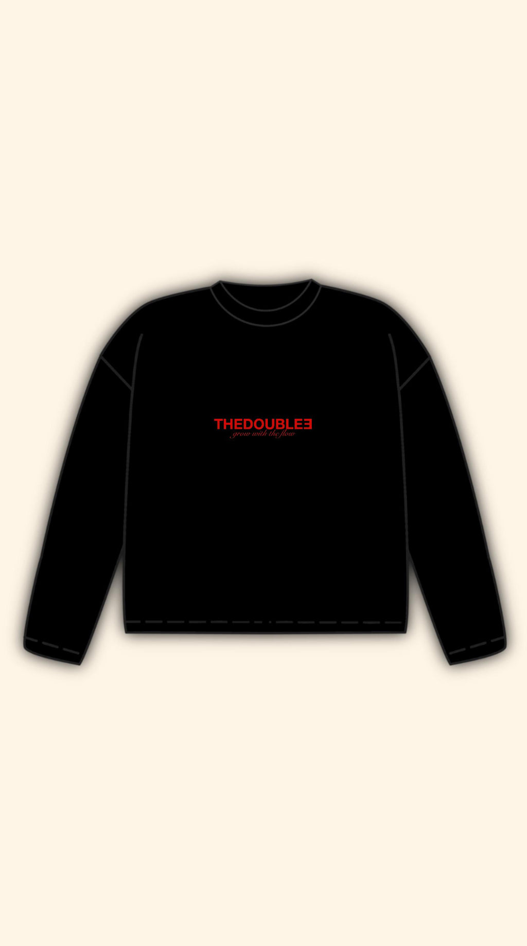 RED FLAGS BOXY BLACK LONGSLEEVE