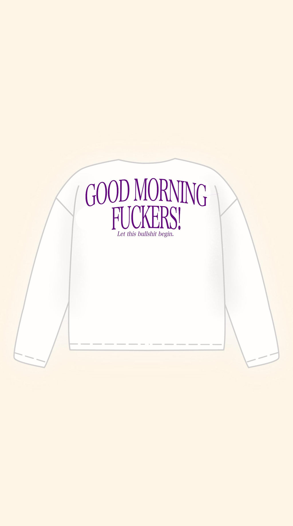 FUCKERS BOXY WHITE LONGSLEEVE