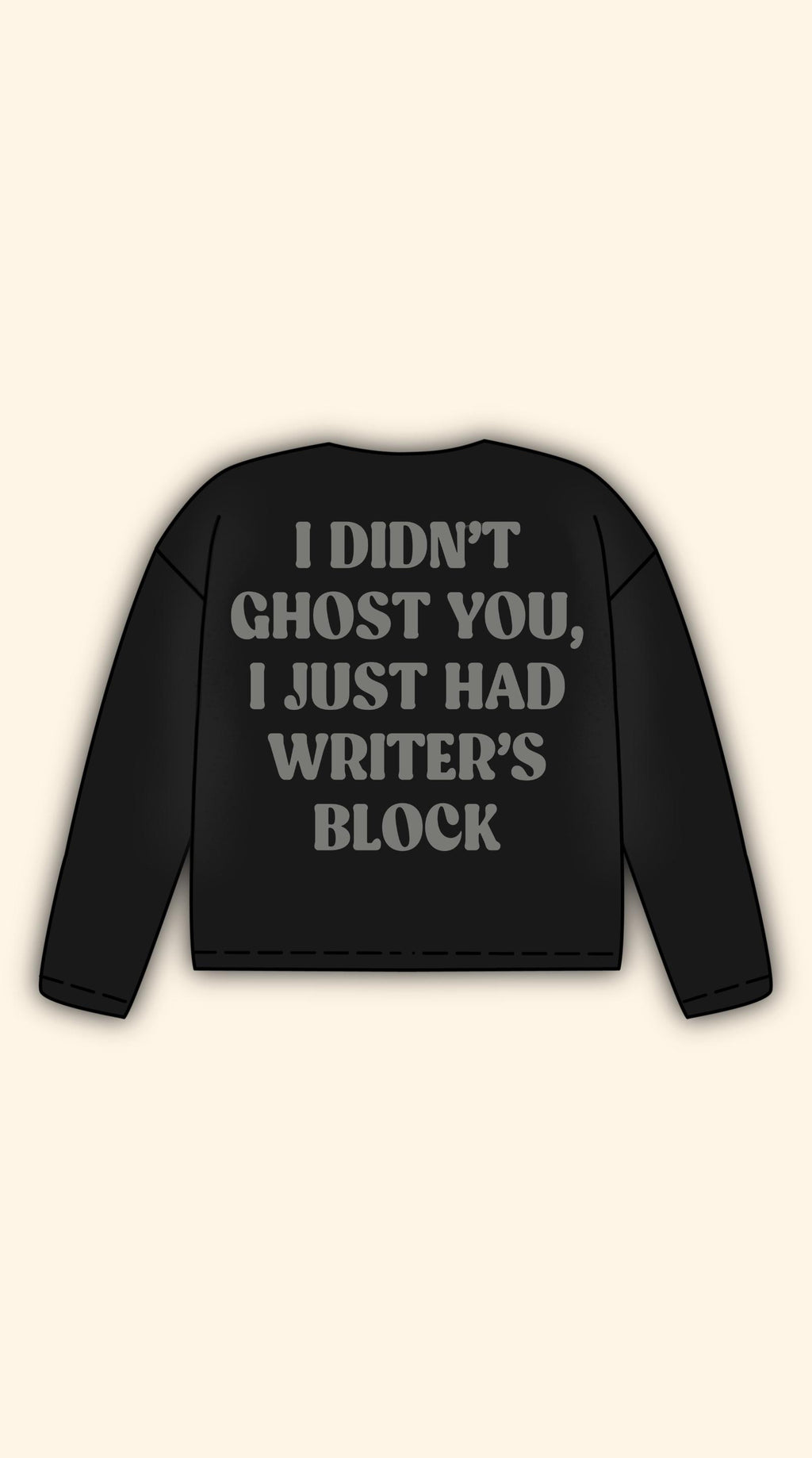 GHOST BOXY BLACK LONGSLEEVE