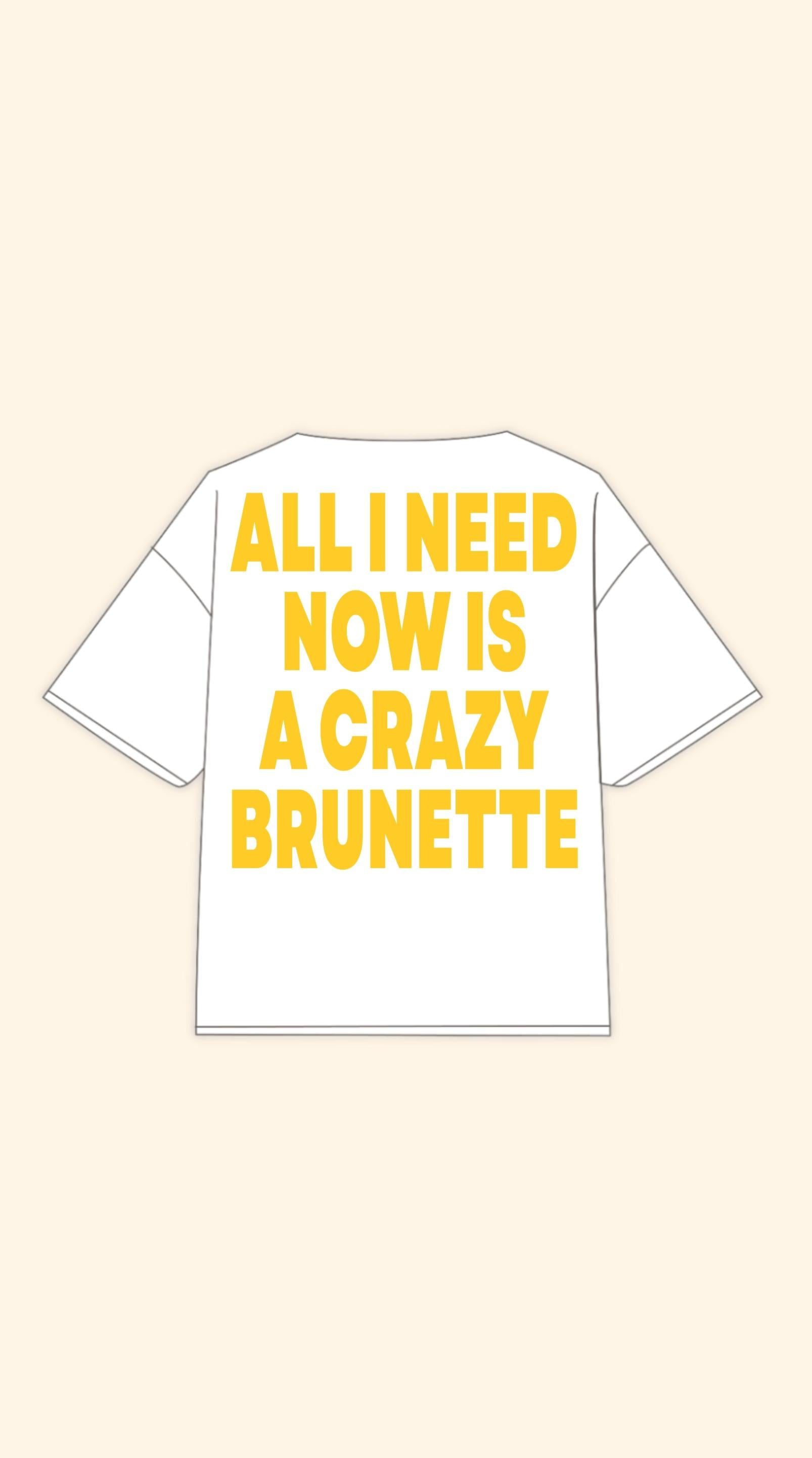 CRAZY BRUNETTE BOXY WHITE TEE