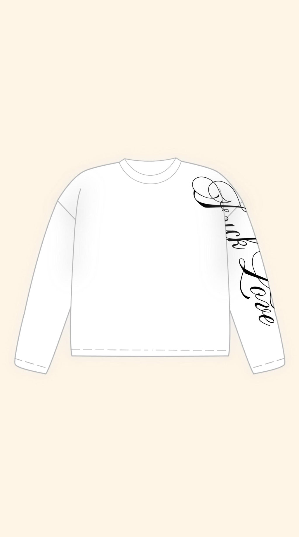 F**K LOVE BOXY WHITE LONGSLEEVE