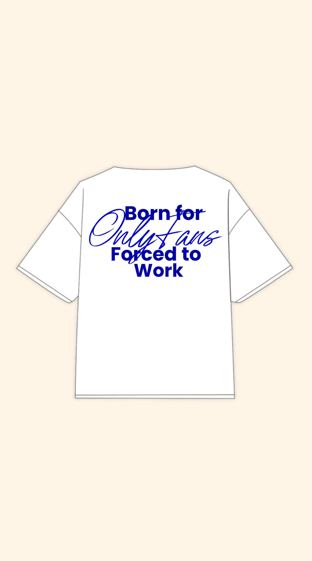 ONLY FANS BOXY WHITE TEE