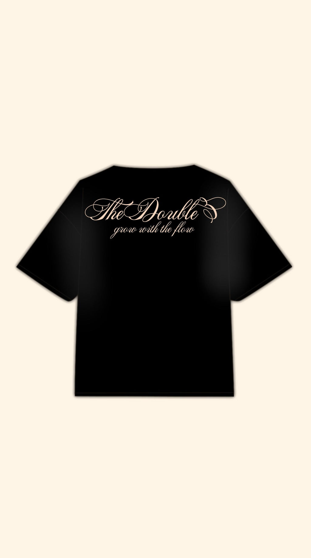 ITALICS LOGO BOXY BLACK TEE