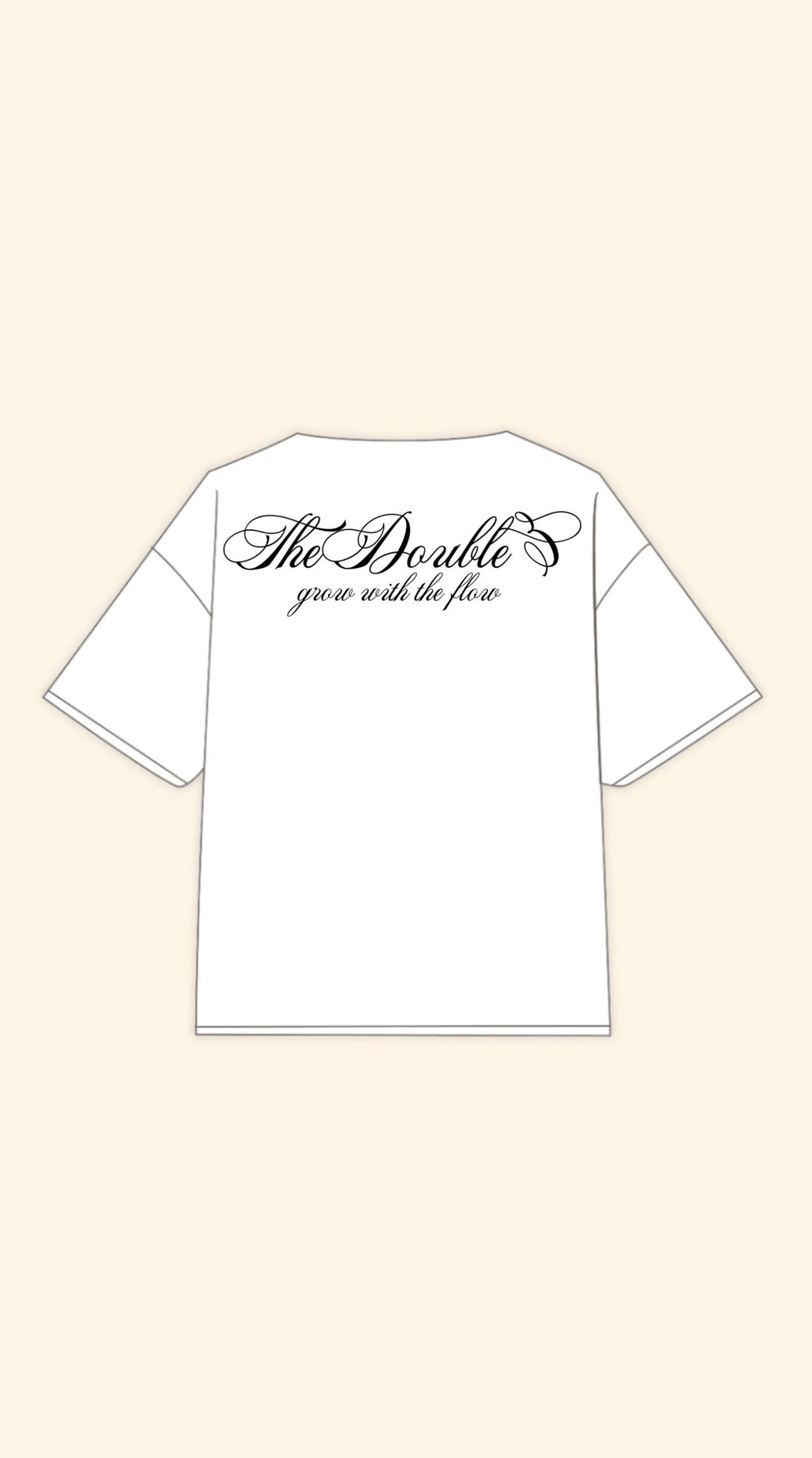 ITALICS LOGO BOXY WHITE TEE