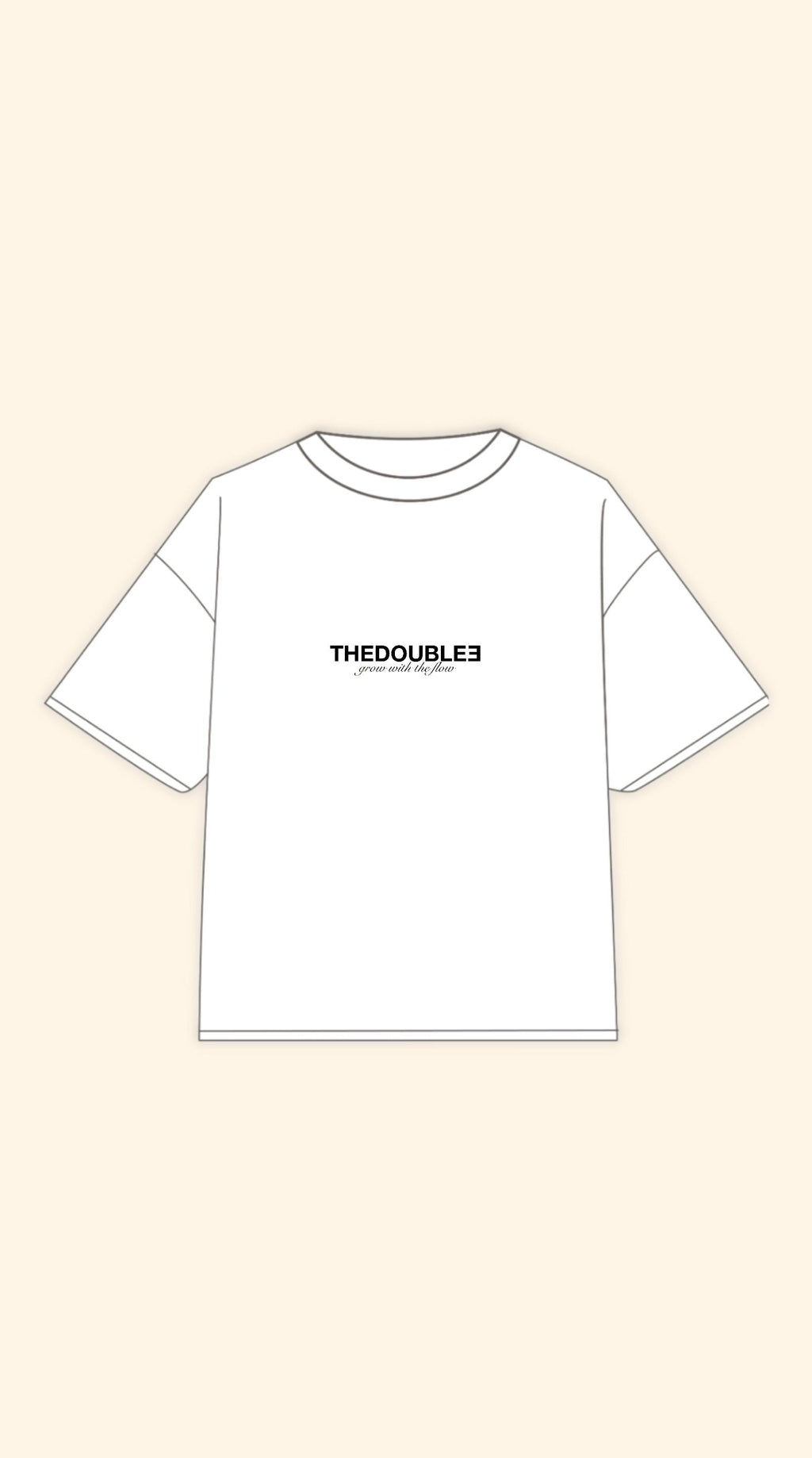 ITALICS LOGO BOXY WHITE TEE