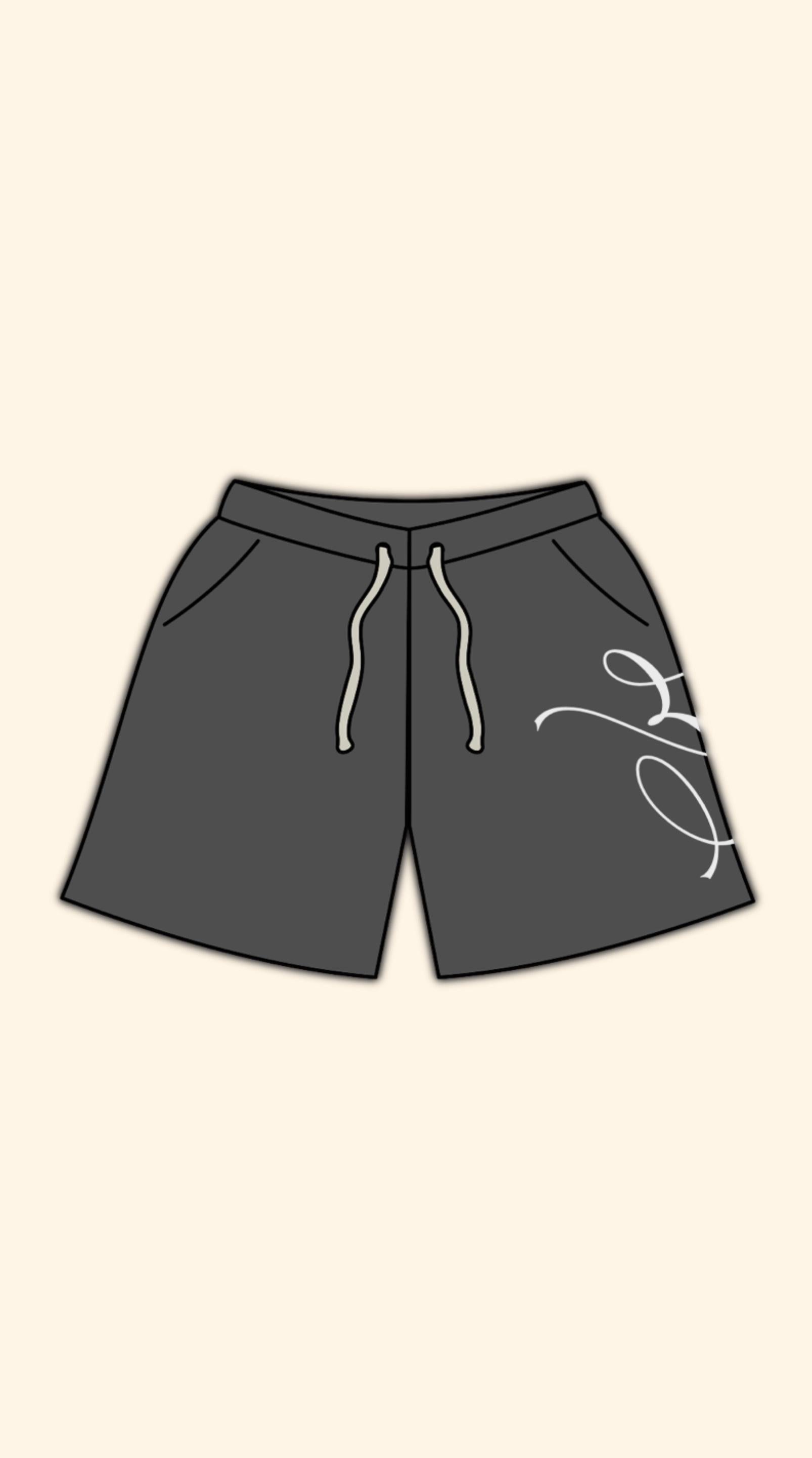 LOGO PATCH DARK GREY SHORTS