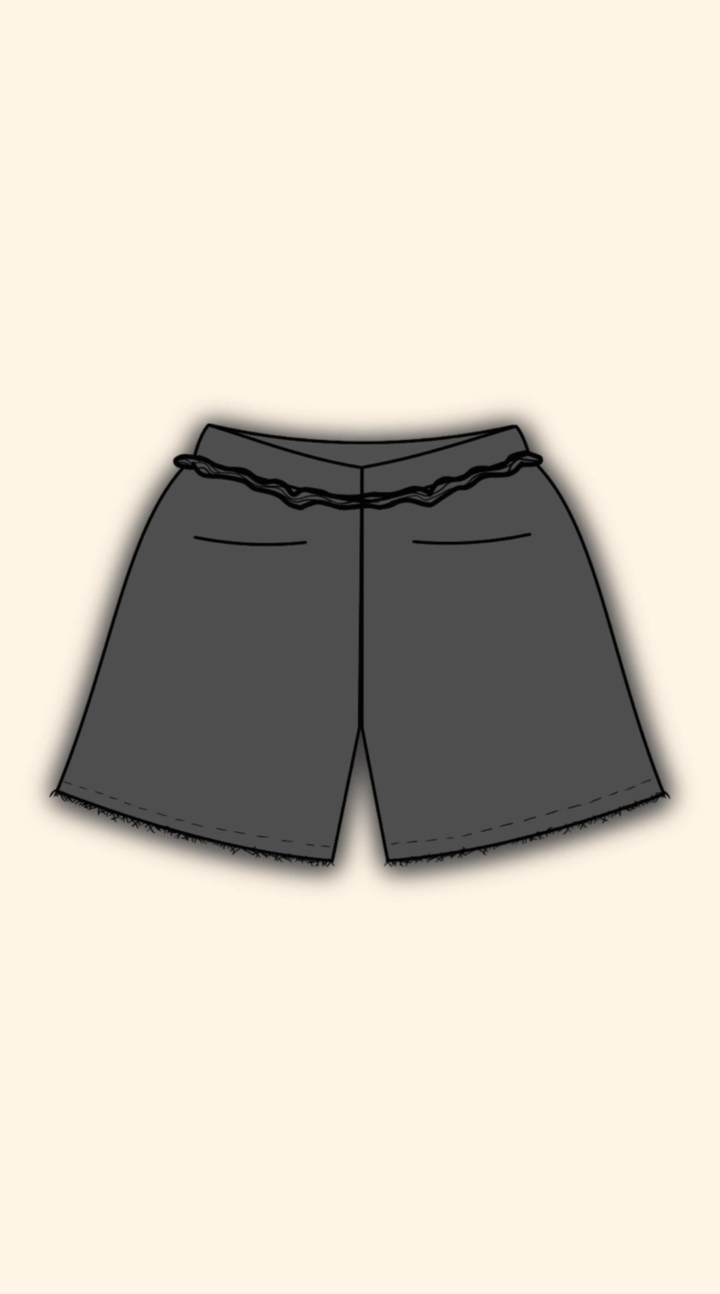 LOGO PUFF DARK GREY SHORTS