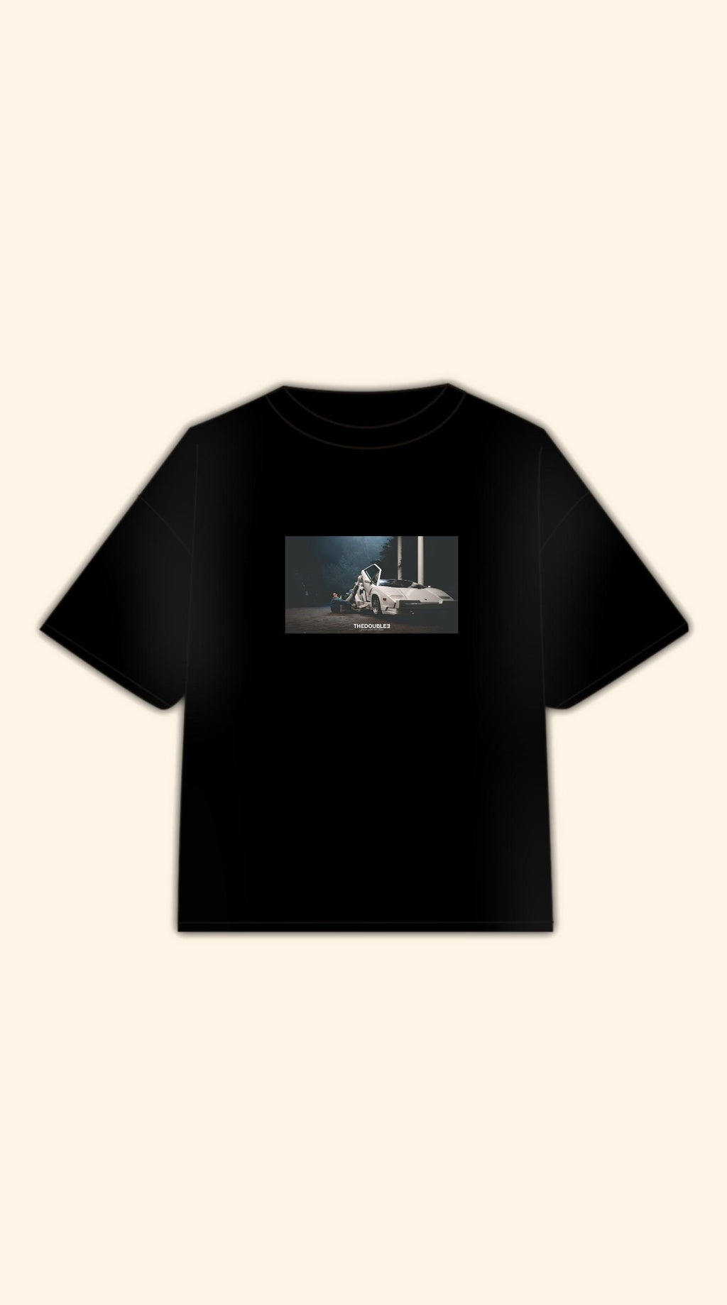 ALWAYS LATE BOXY BLACK TEE