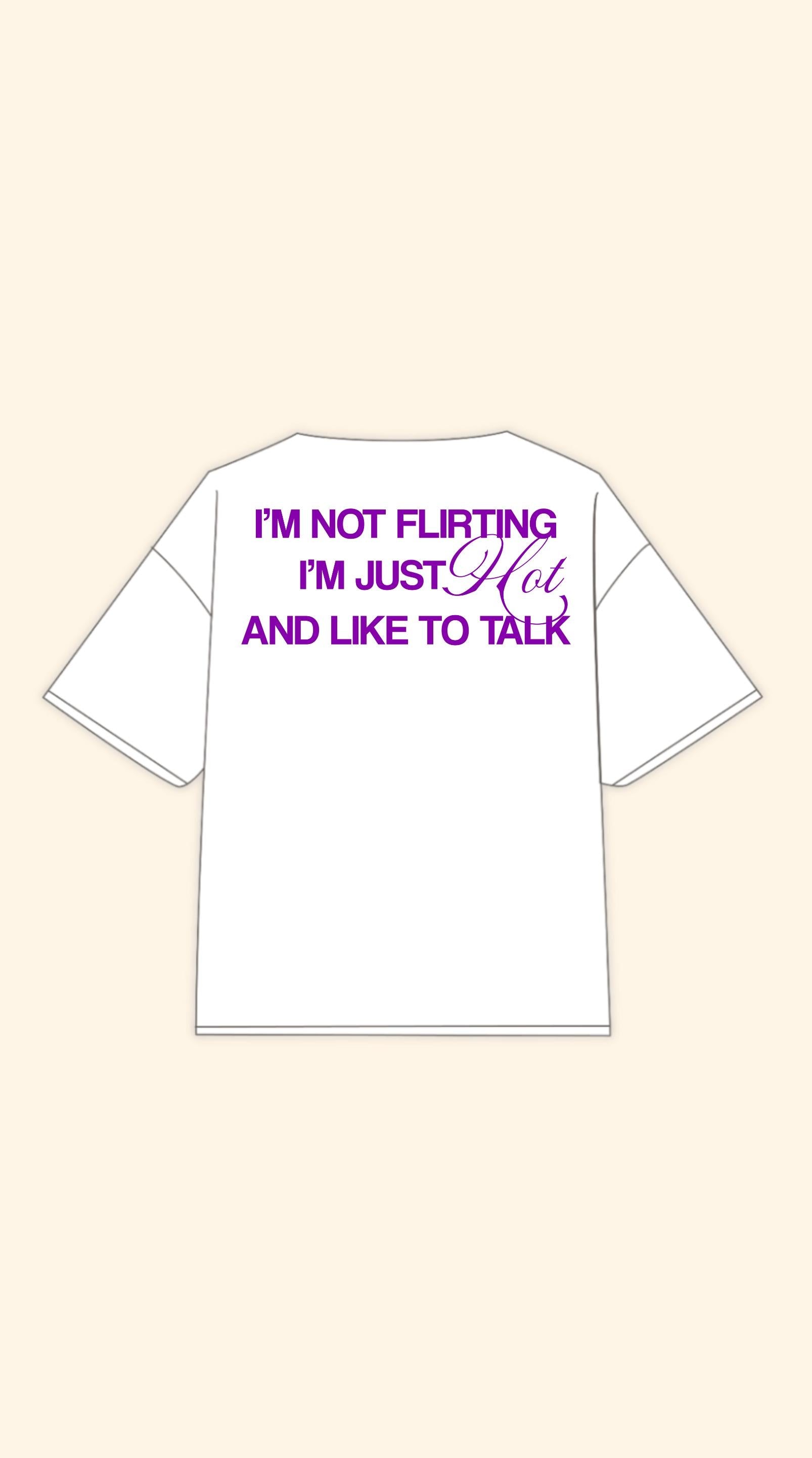 FLIRTING BOXY WHITE TEE