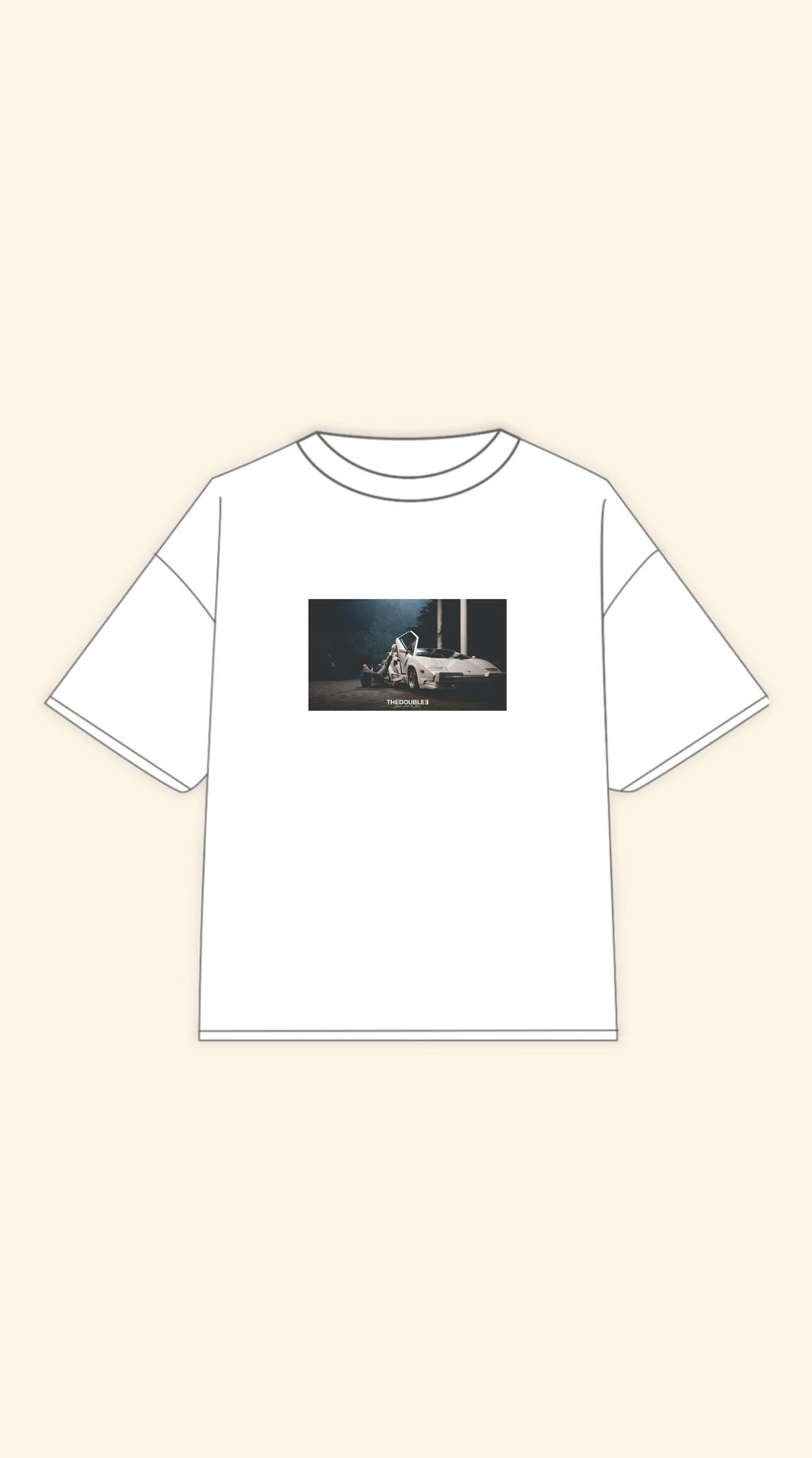ALWAYS LATE BOXY WHITE TEE