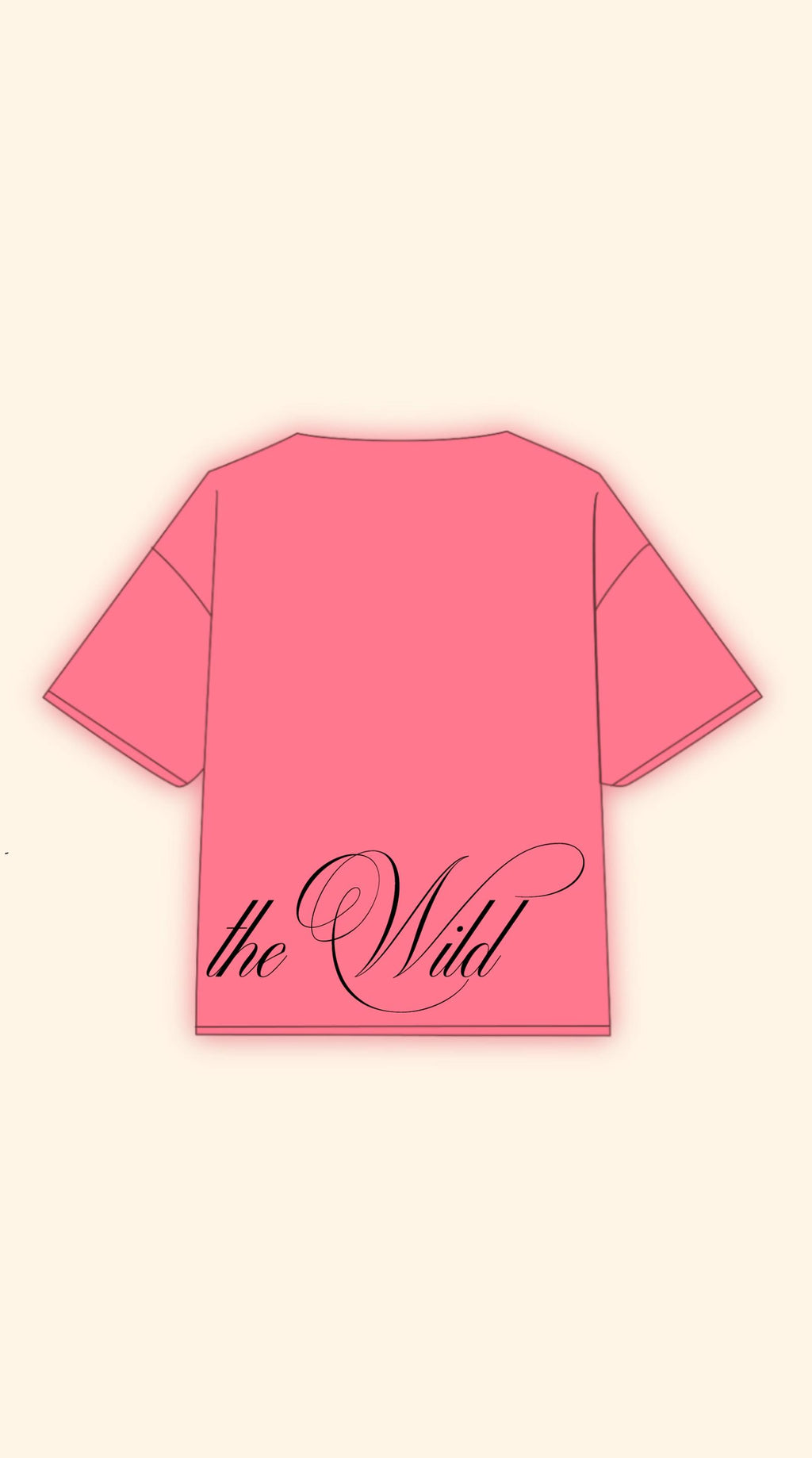 BORN WILD BOXY PINK TEE