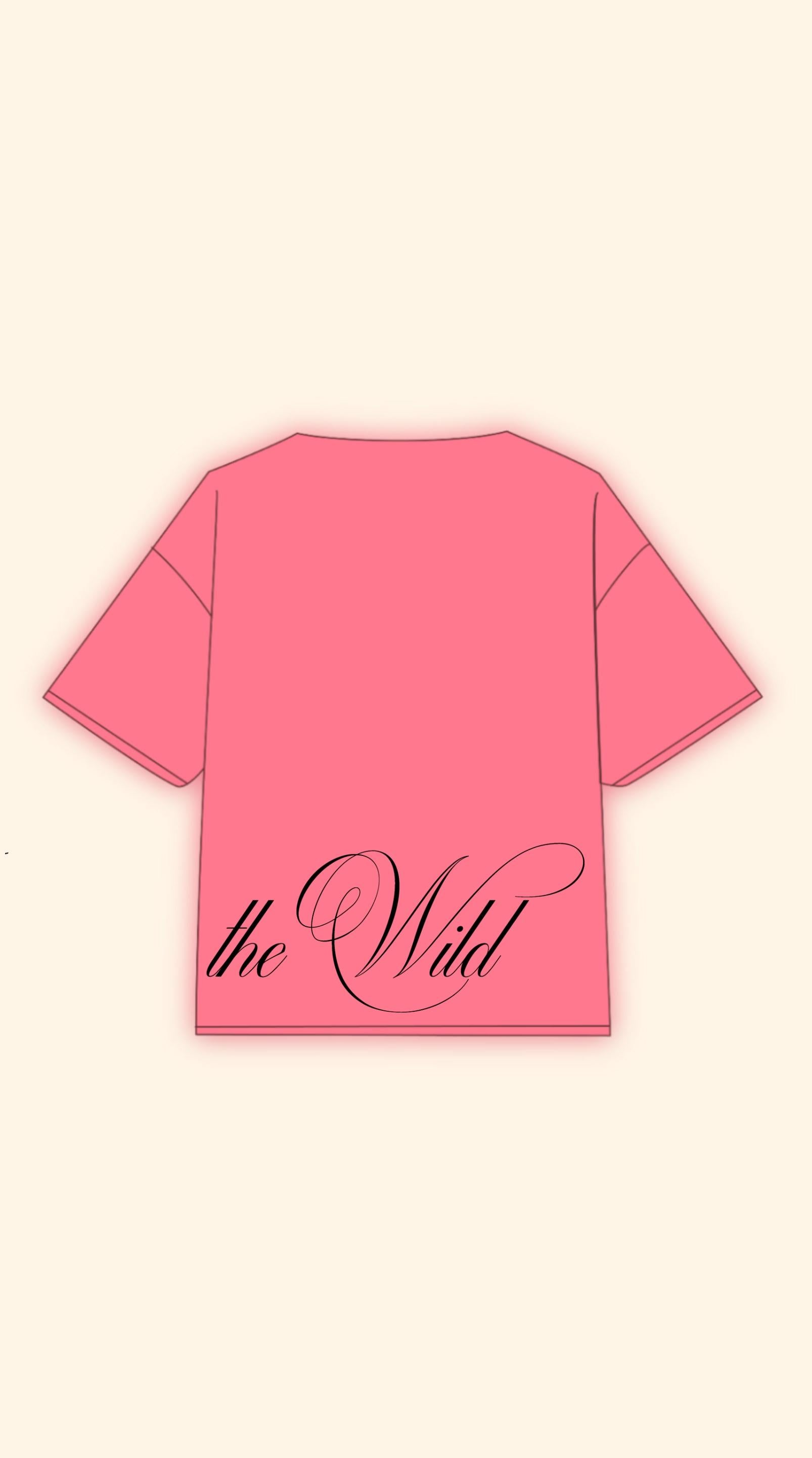 BORN WILD BOXY PINK TEE