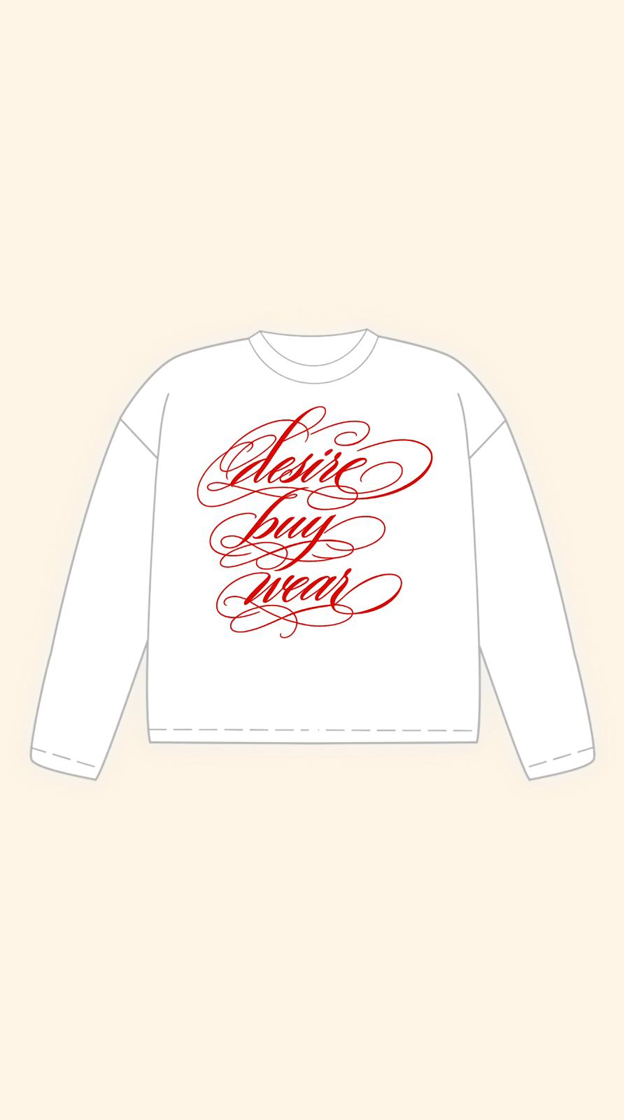 DESIRE BOXY WHITE LONGSLEEVE