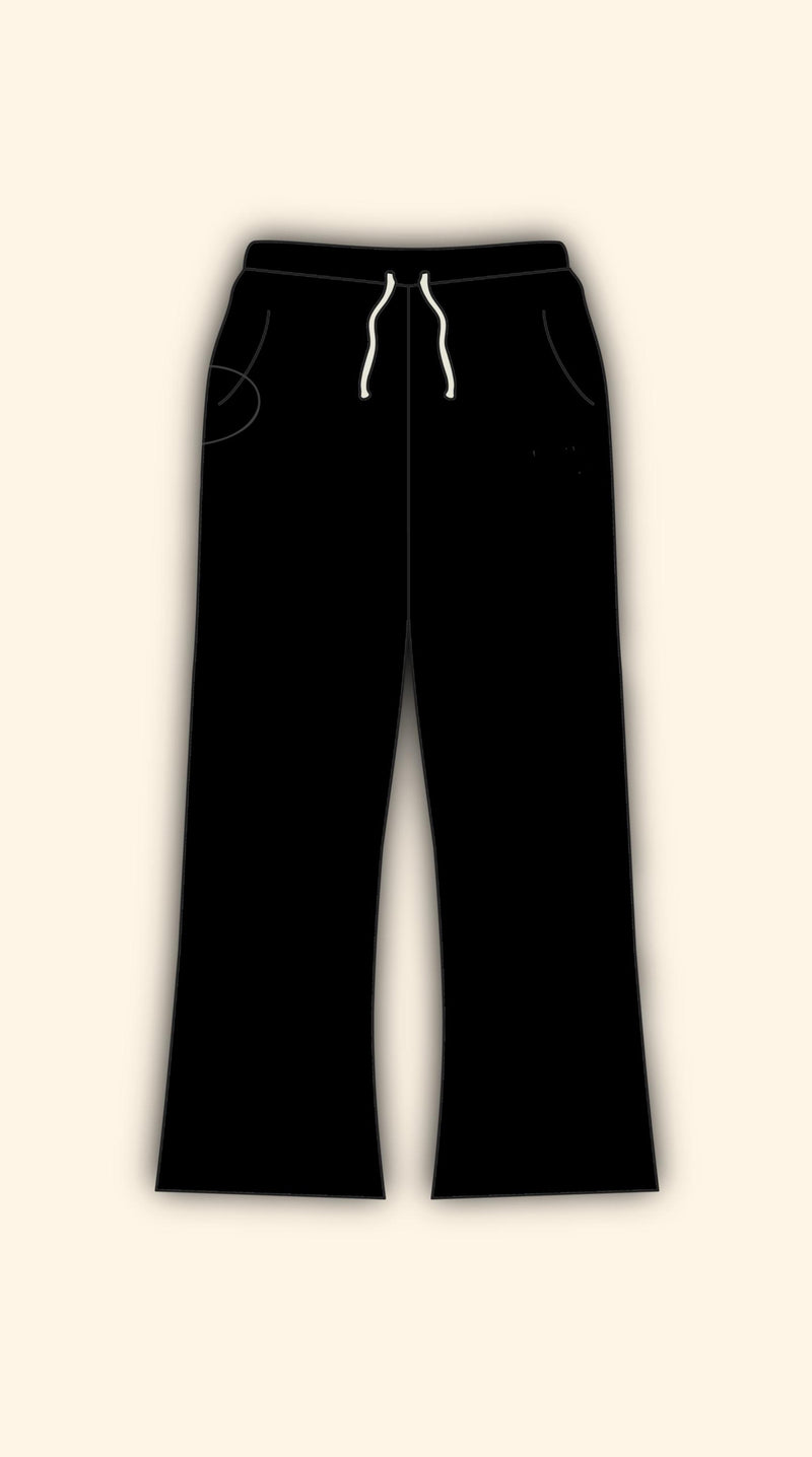 CLASSIC FIT DTG PRINTED BLACK SWEATPANTS