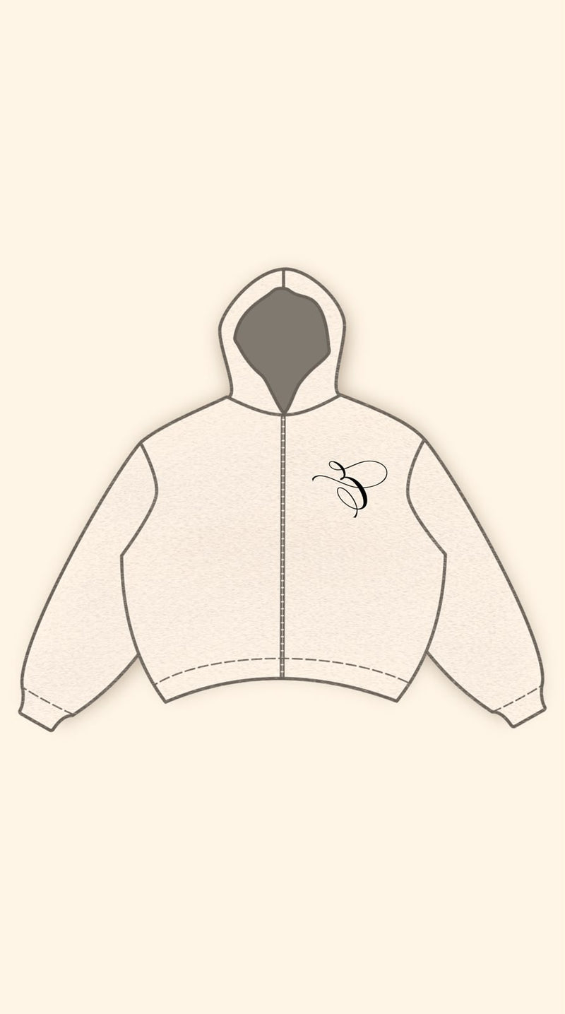 PATCH LOGO BOXY DARK GREY HOODIE