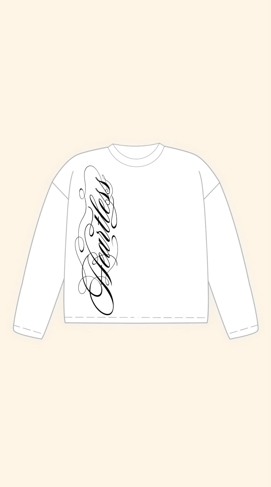 COLLEGE DEPT BOXY WHITE LONGSLEEVE