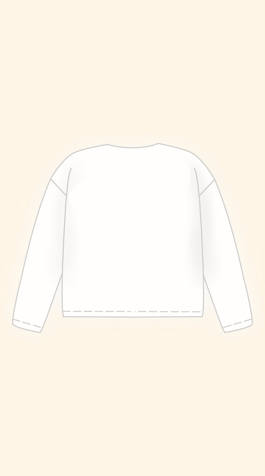 COLLEGE DEPT BOXY WHITE LONGSLEEVE