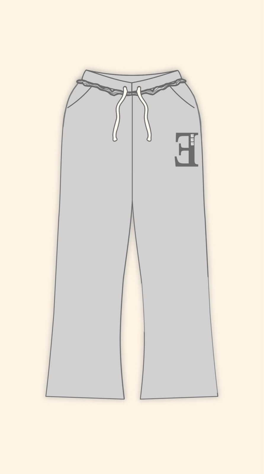 PATCH LOGO BOXY DARK GREY HOODIE