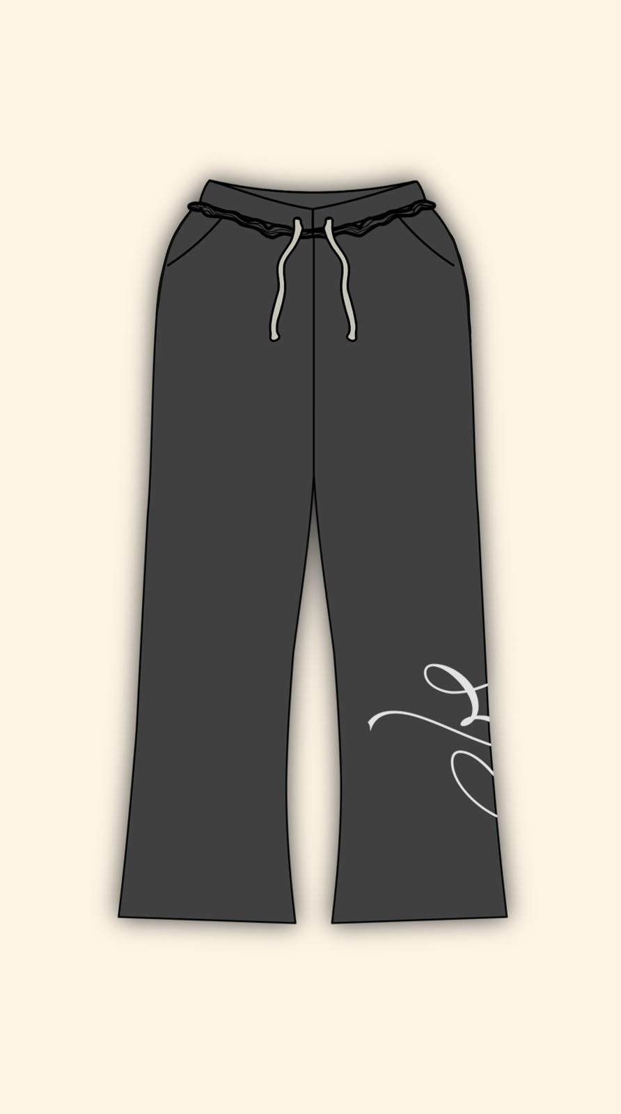 PATCH LOGO BOXY DARK GREY HOODIE