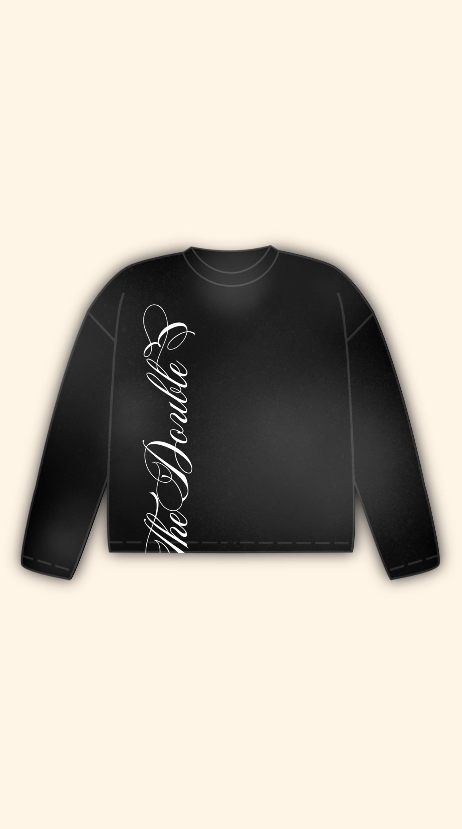 VERTICAL BOXY WASHED BLACK LONGSLEEVE