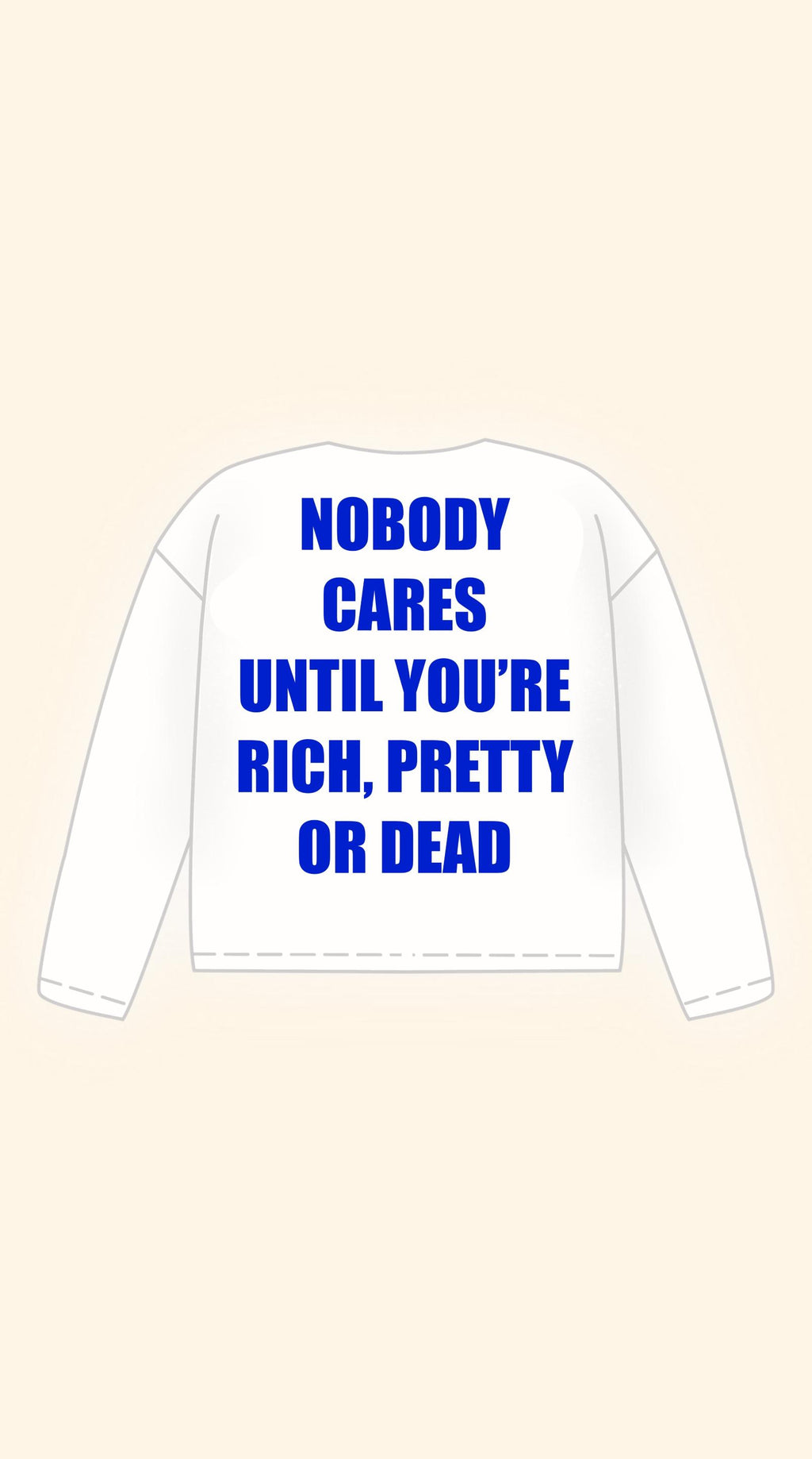 NOBODY BOXY WHITE LONGSLEEVE