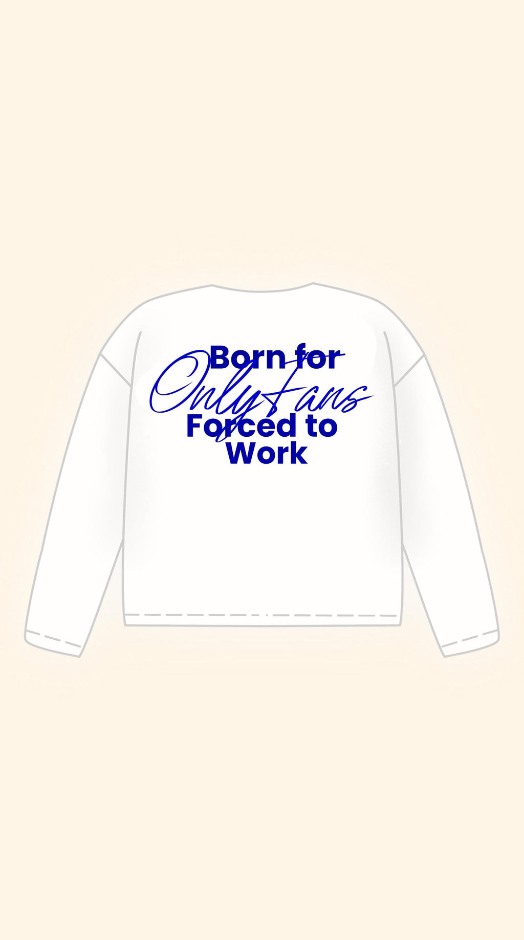 ONLY FANS BOXY WHITE LONGSLEEVE